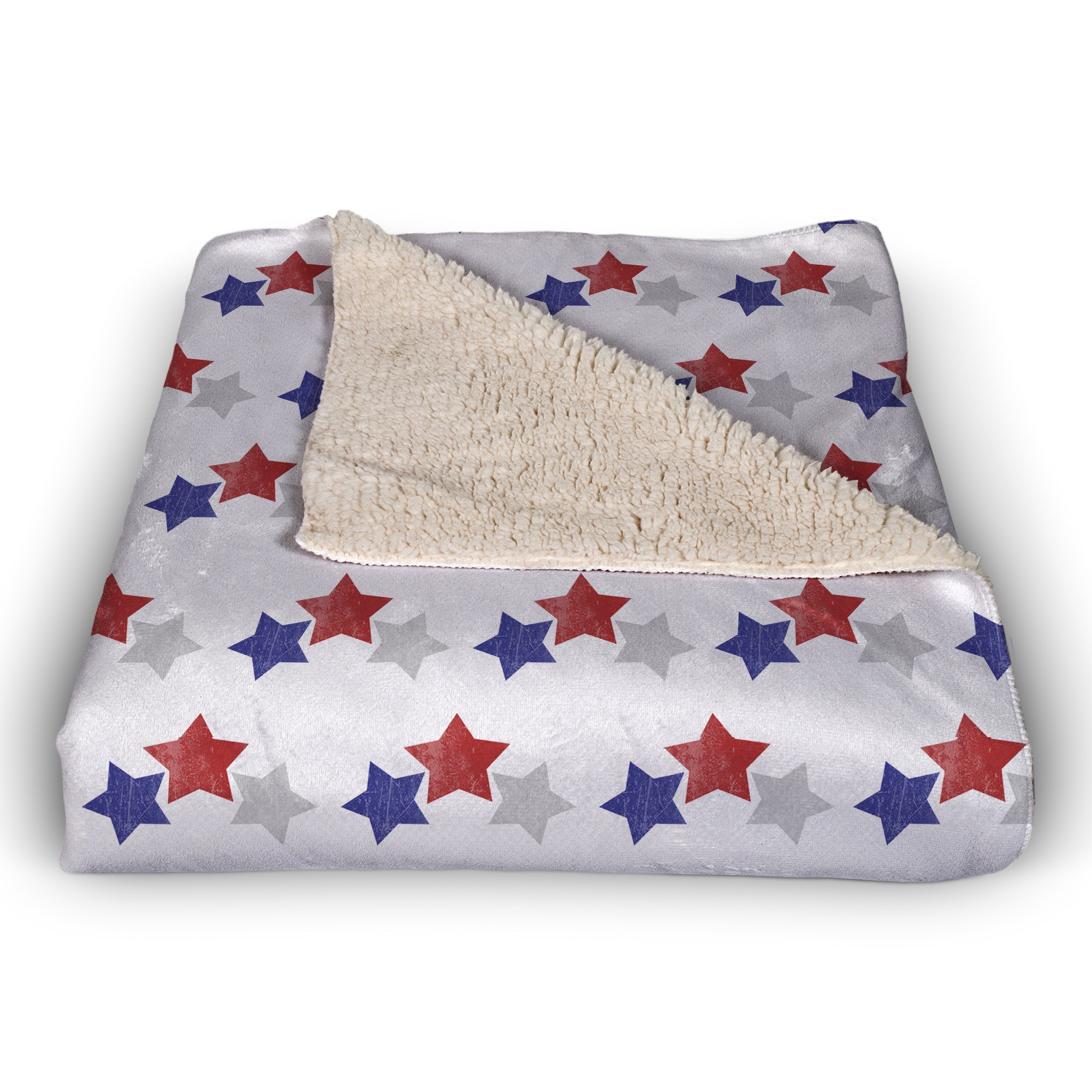 Retro USA Pattern Sherpa Fleece Blanket