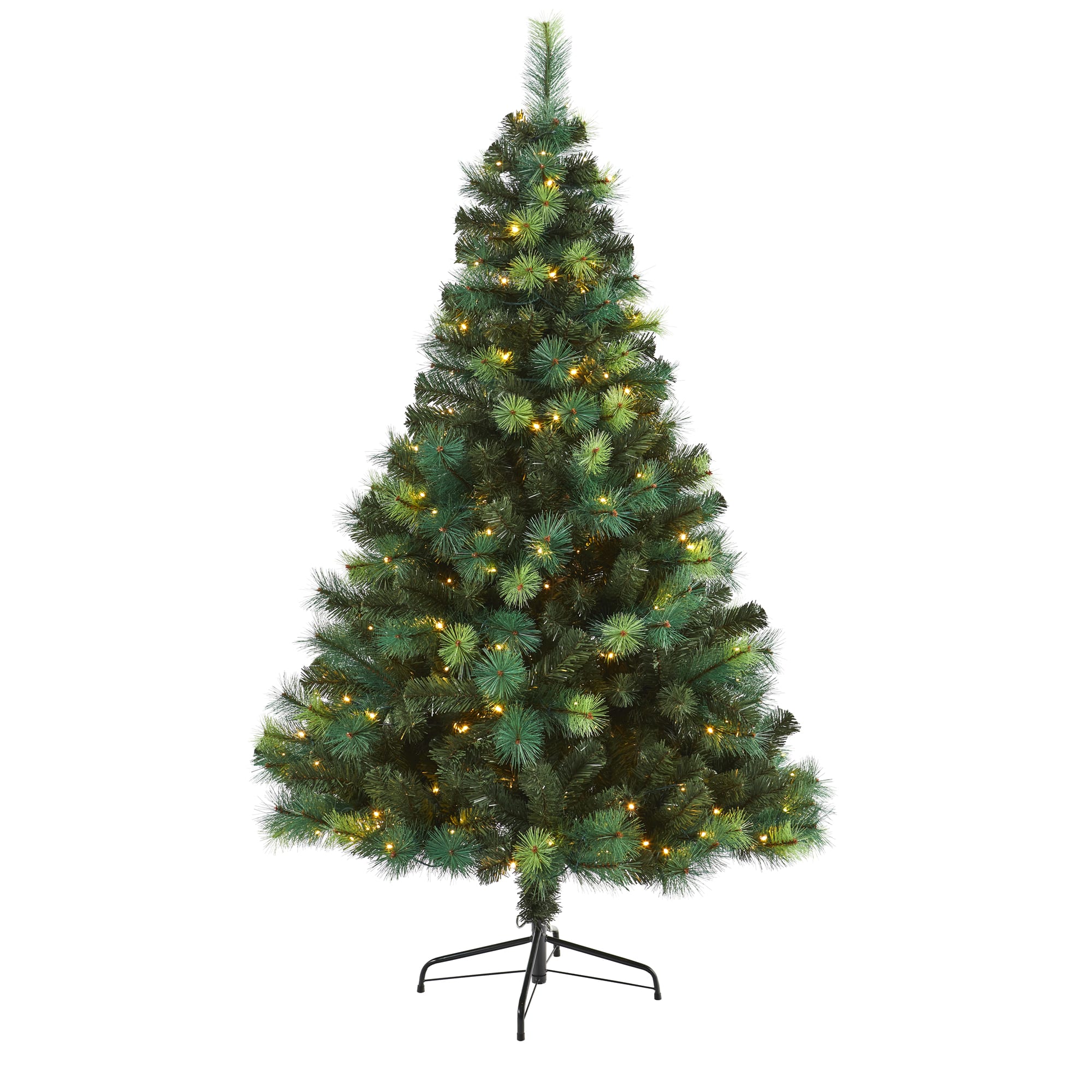 6ft. Pre-Lit Mixed Green Scotch Pine Artificial Christmas Tree with LED Lights