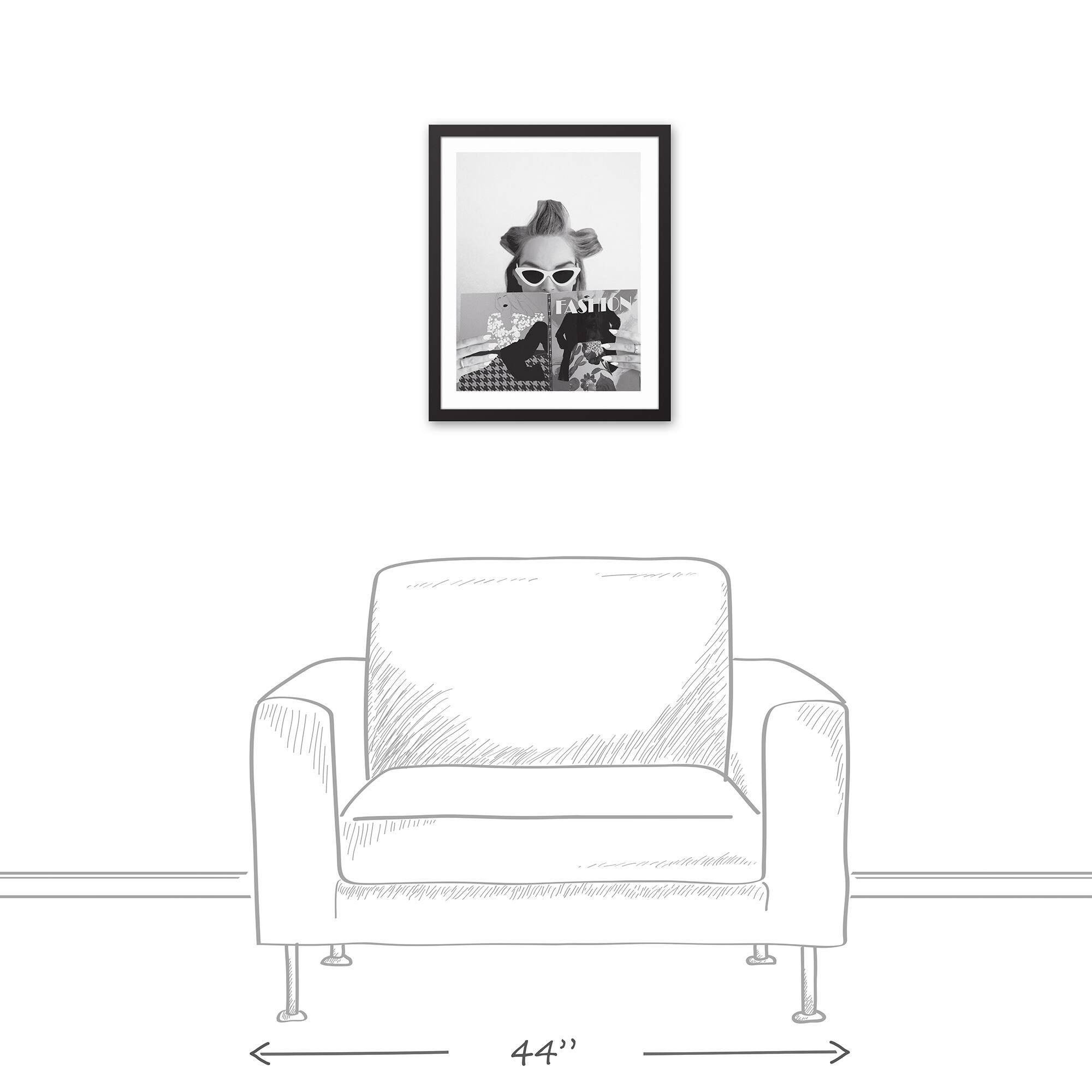 Beauty Salon Magazine 16&#x22; x 20&#x22; Black Framed Canvas