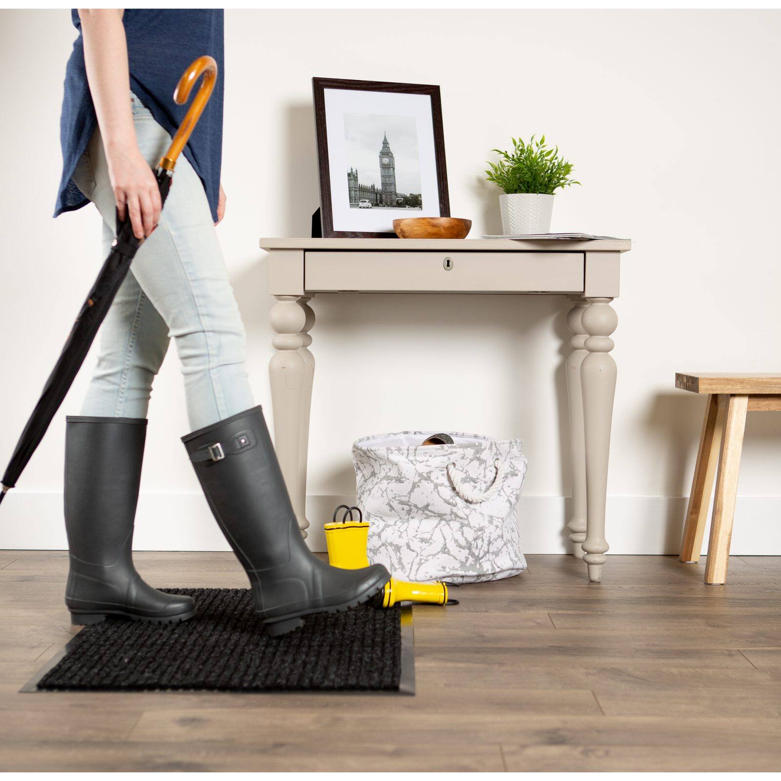 1 Piece DII Durable Walk Off Utility Indoor/Outdoor Runner Charcoal 30x48 