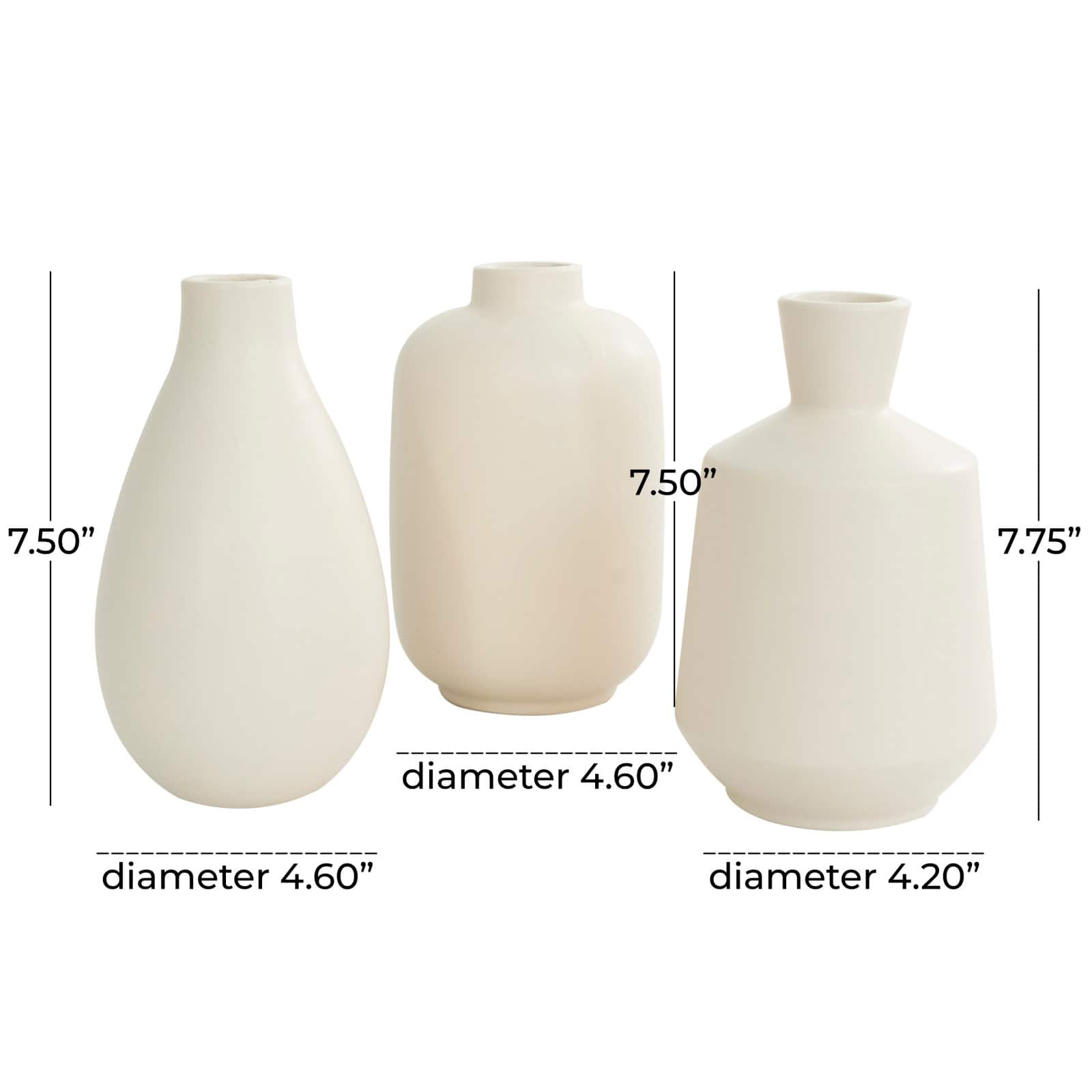 Cream Minimalistic Ceramic Vase Set