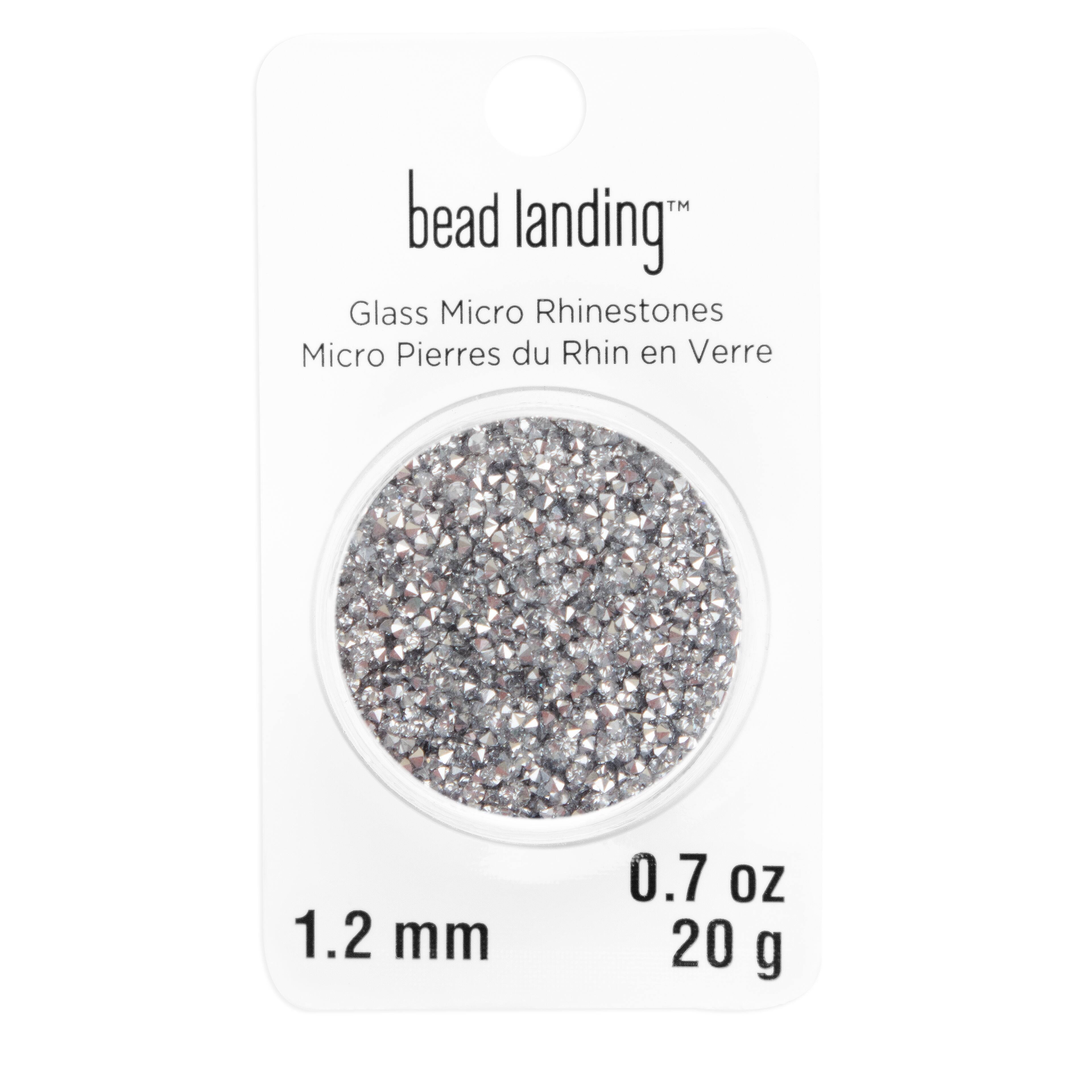 1.2mm Glass Micro Rhinestones by Bead Landing™, 0.7oz.