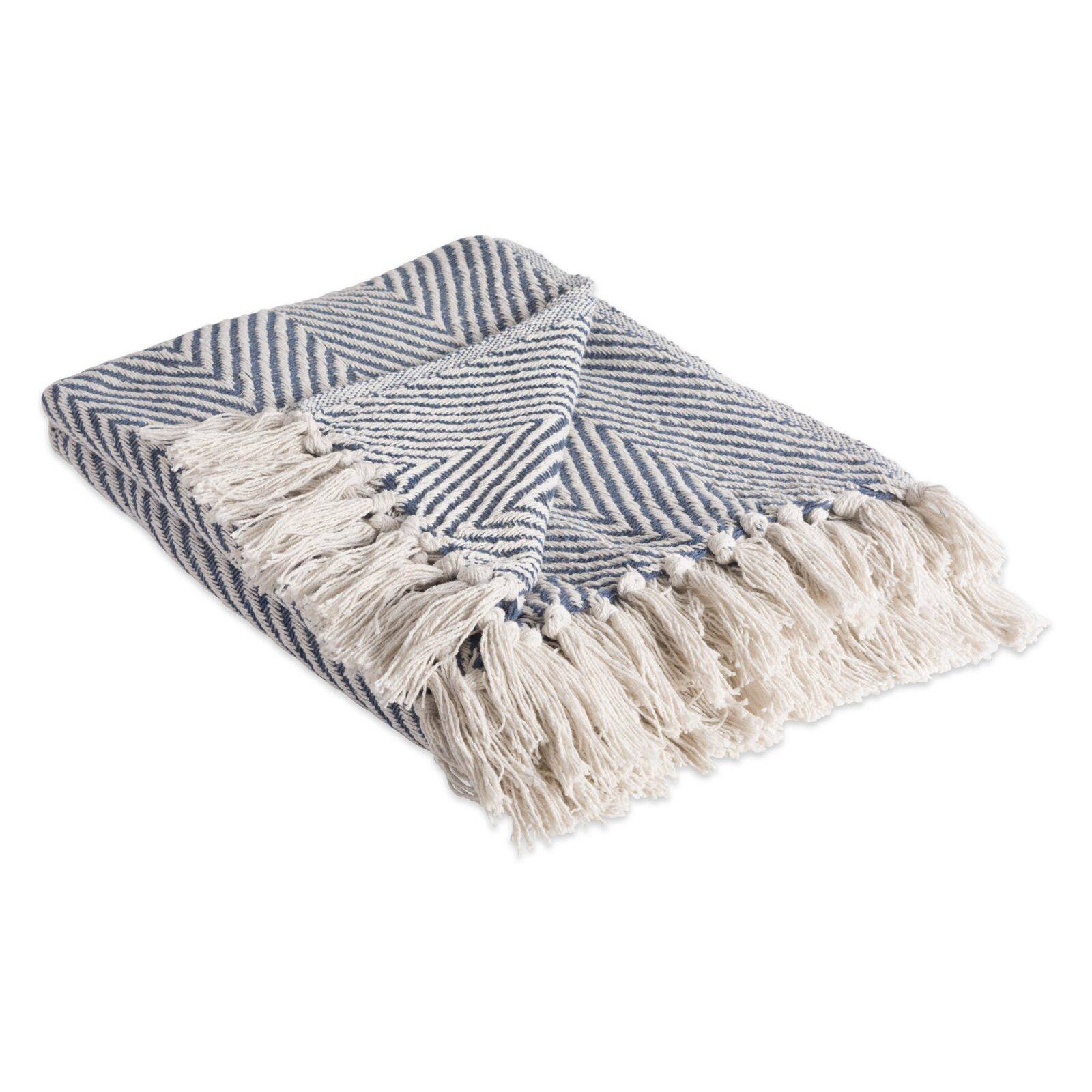 DII&#xAE; French Blue Urban Chevron Throw