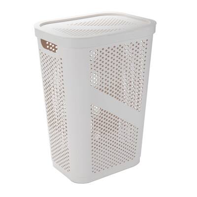 Mind Reader 60l Perforated Plastic Laundry Hamper With Lid 