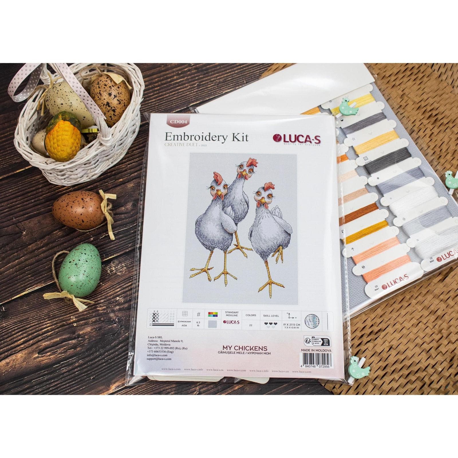 Luca-S My Chickens Counted Cross-Stitch Kit