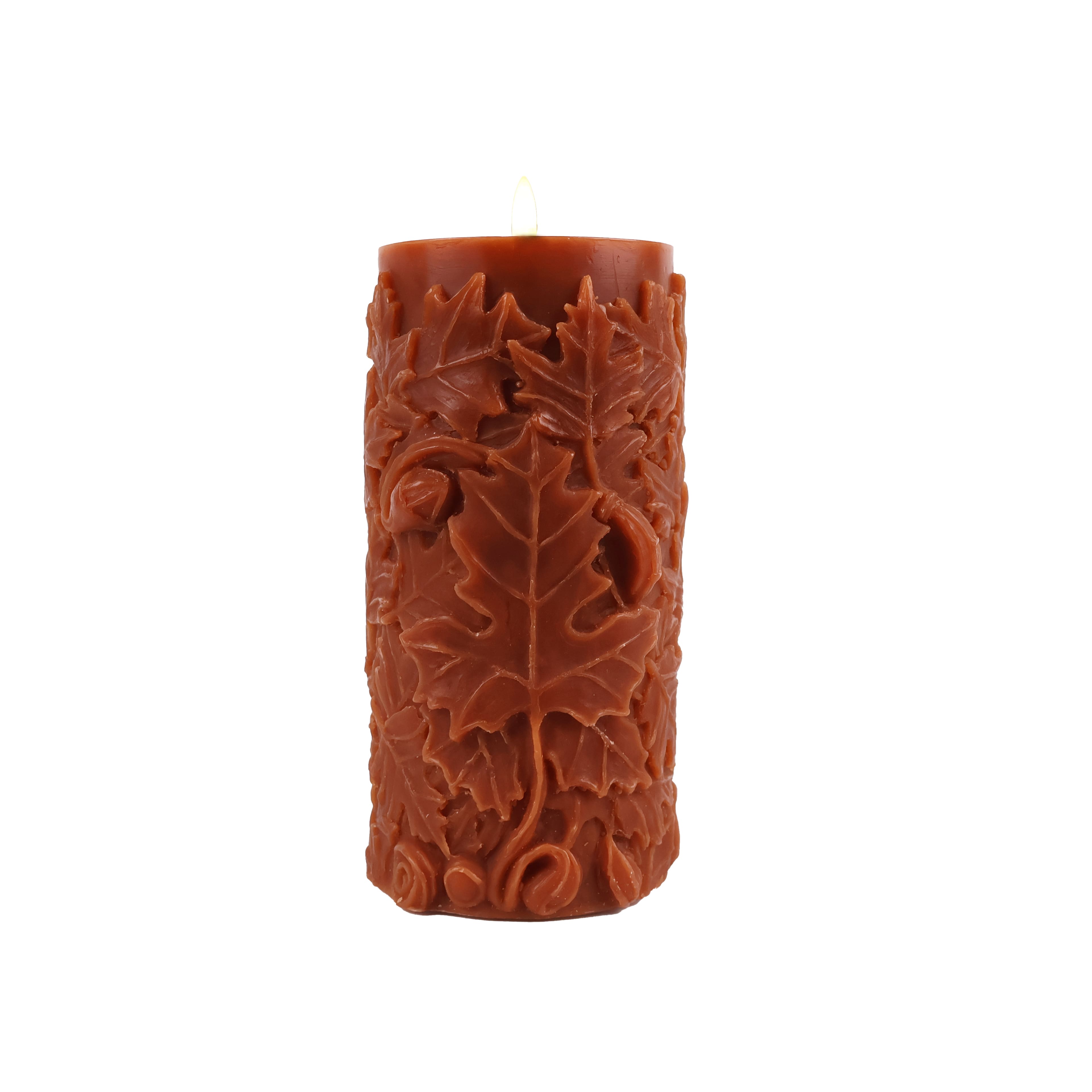 8&#x22; Fall Leaf LED Pillar Candle by Ashland&#xAE;