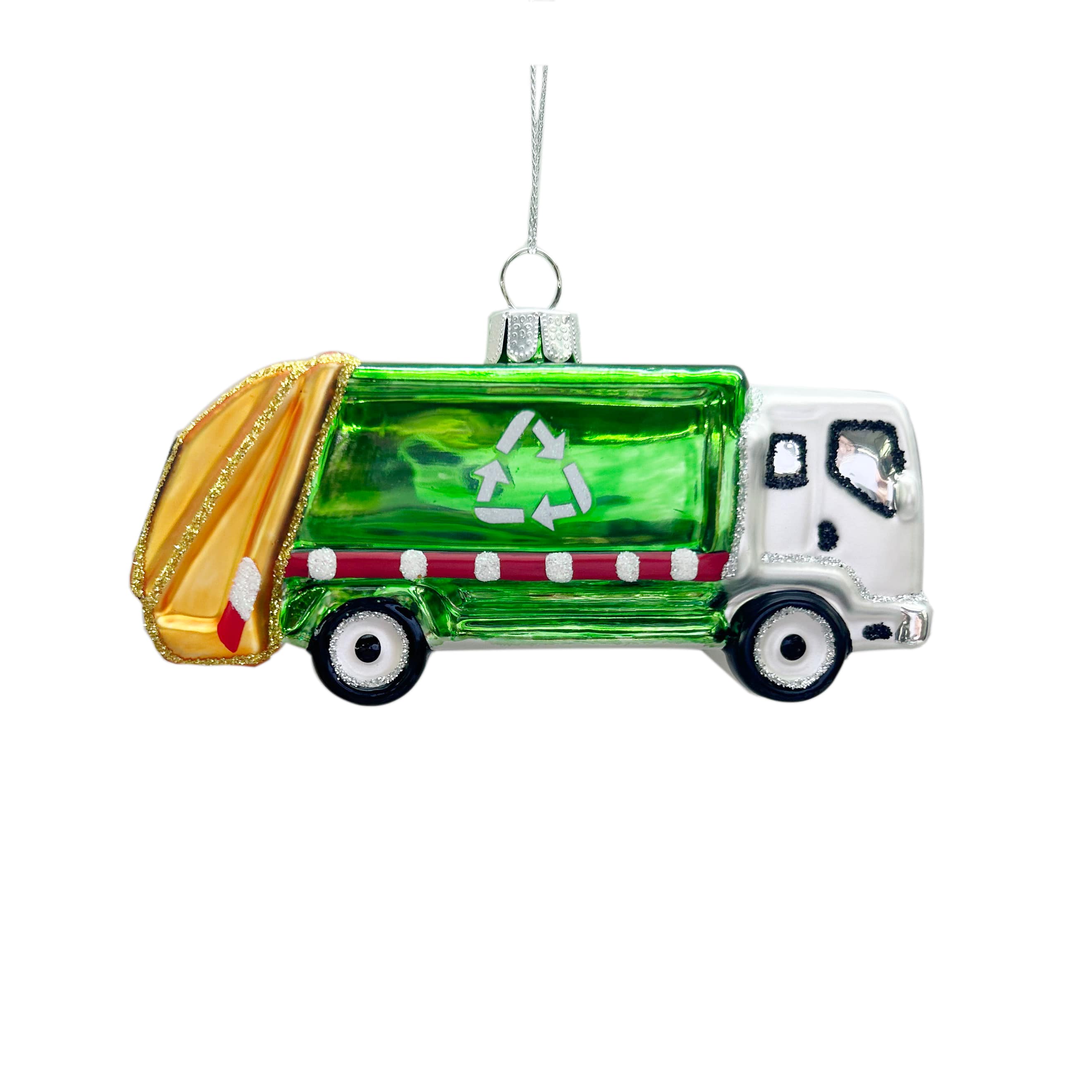 4.25&#x22; Garbage Truck Glass Ornament by Ashland&#xAE;