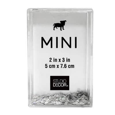 Silver Glitter 2" x 3" Mini Frame by Studio Décor® | Michaels