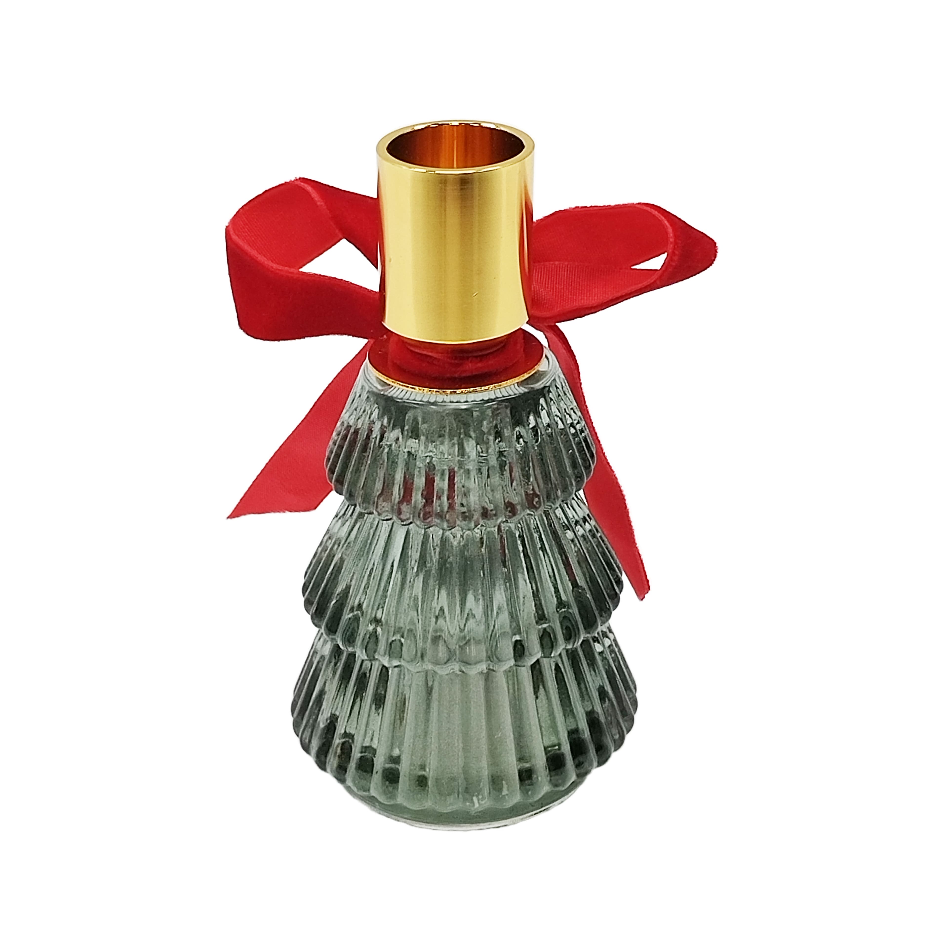 Glass Tree with Bow Taper Candle Holder by Ashland&#xAE;