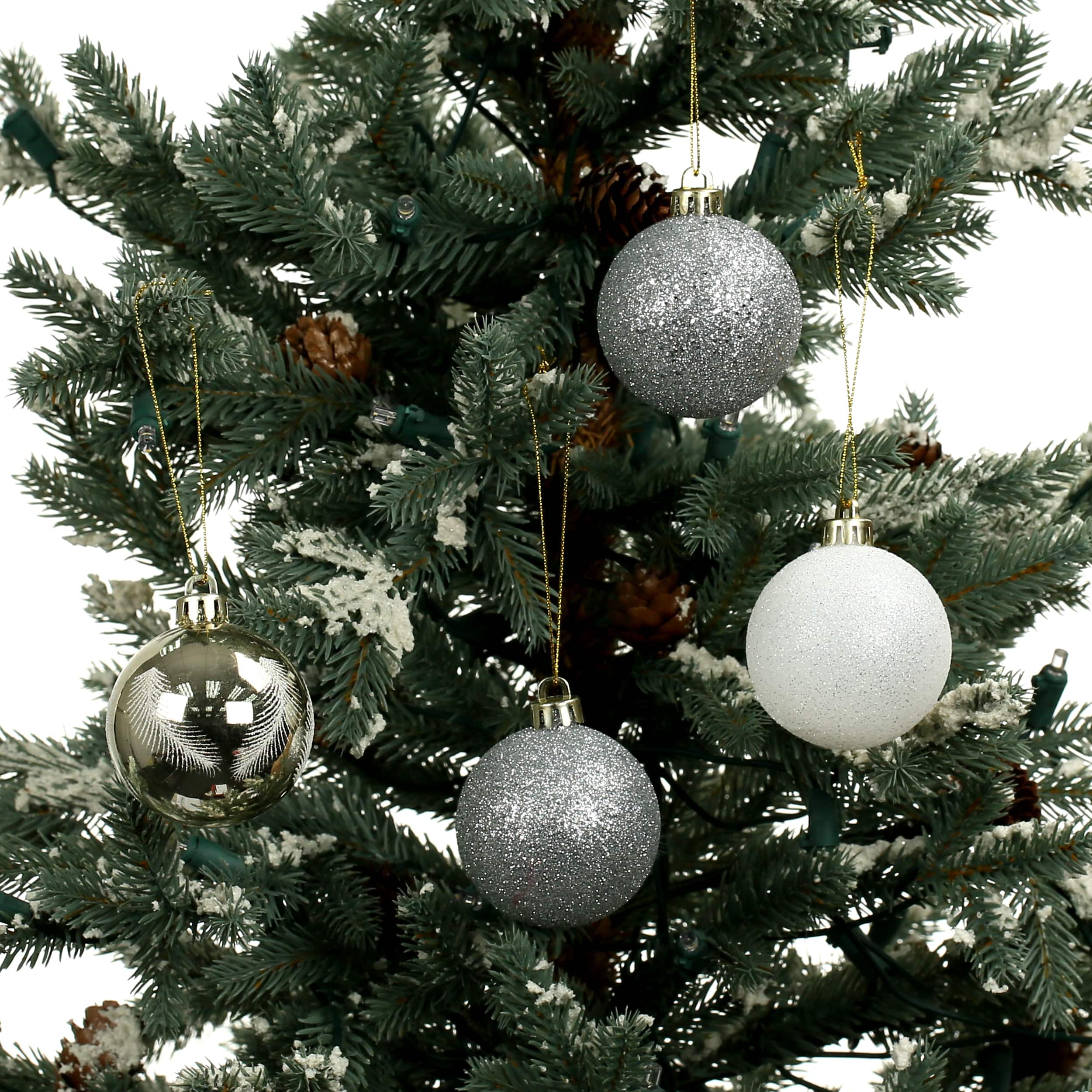 Paquet de 5&#xA0;boules de No&#xEB;l incassables dor&#xE9;es de 57&#xA0;mm d&#x2019;Ashland