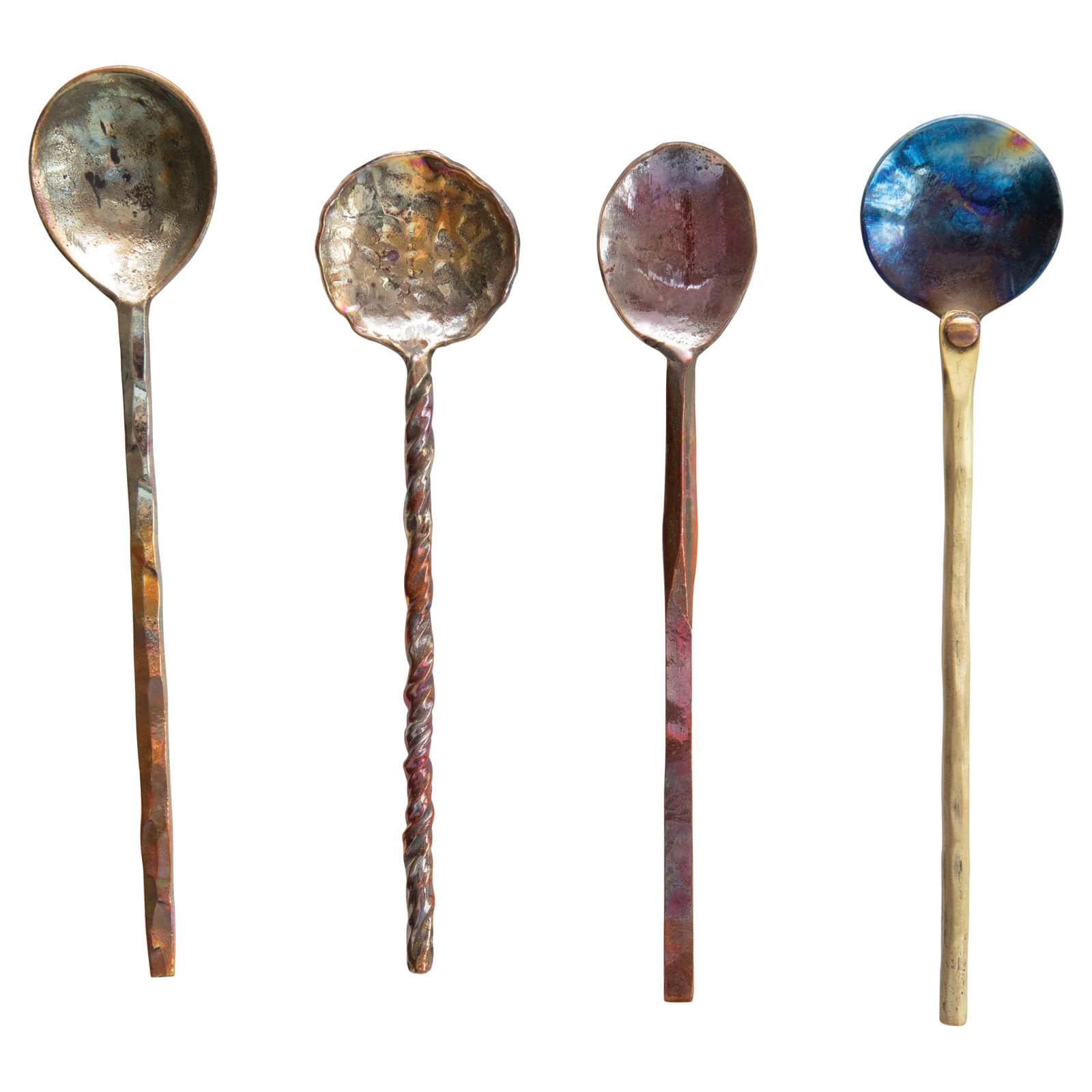 Hello Honey® Burnt Hand Forged Copper Spoons, 4ct.