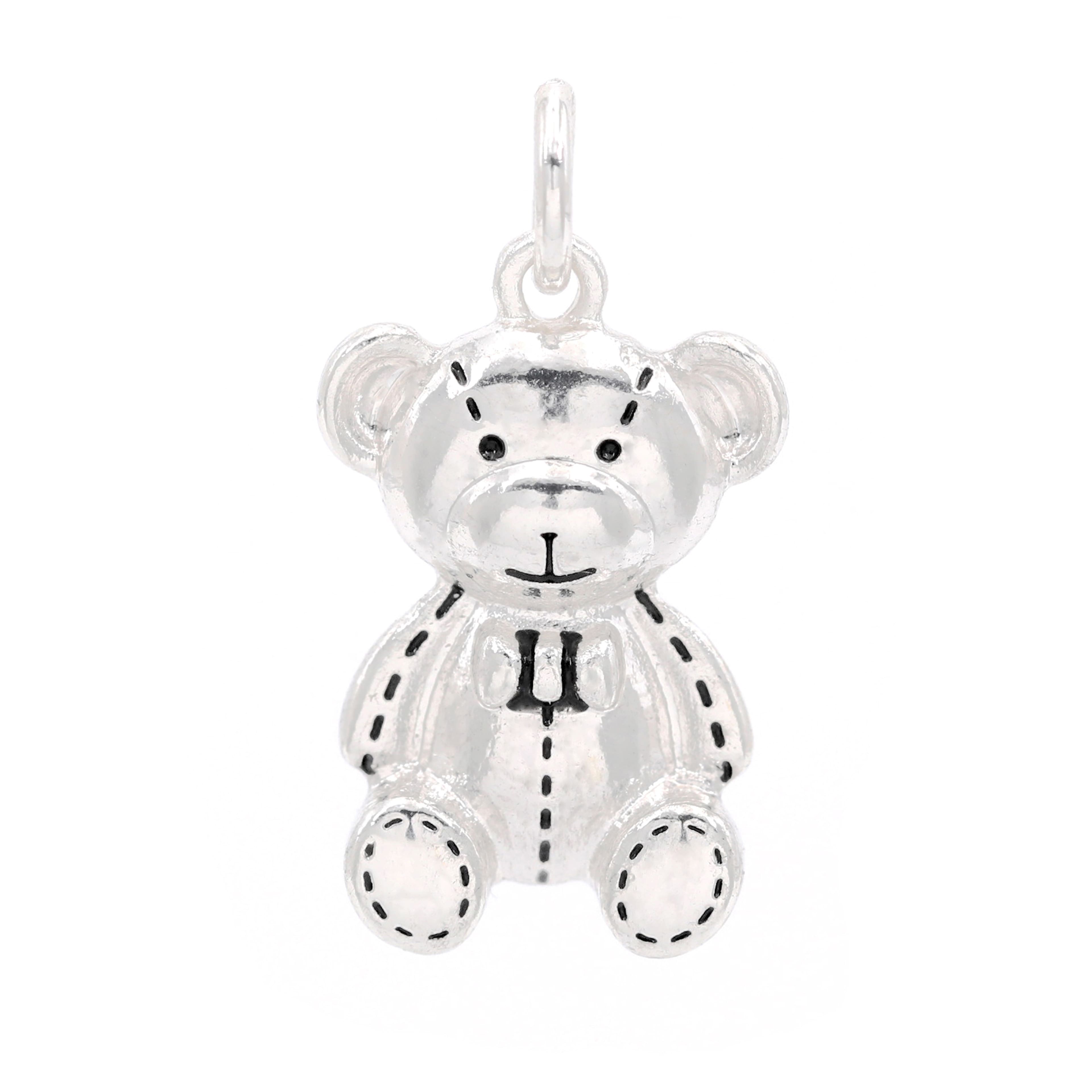 Silver Plated Teddy Bear Charm by Bead Landing&#x2122;