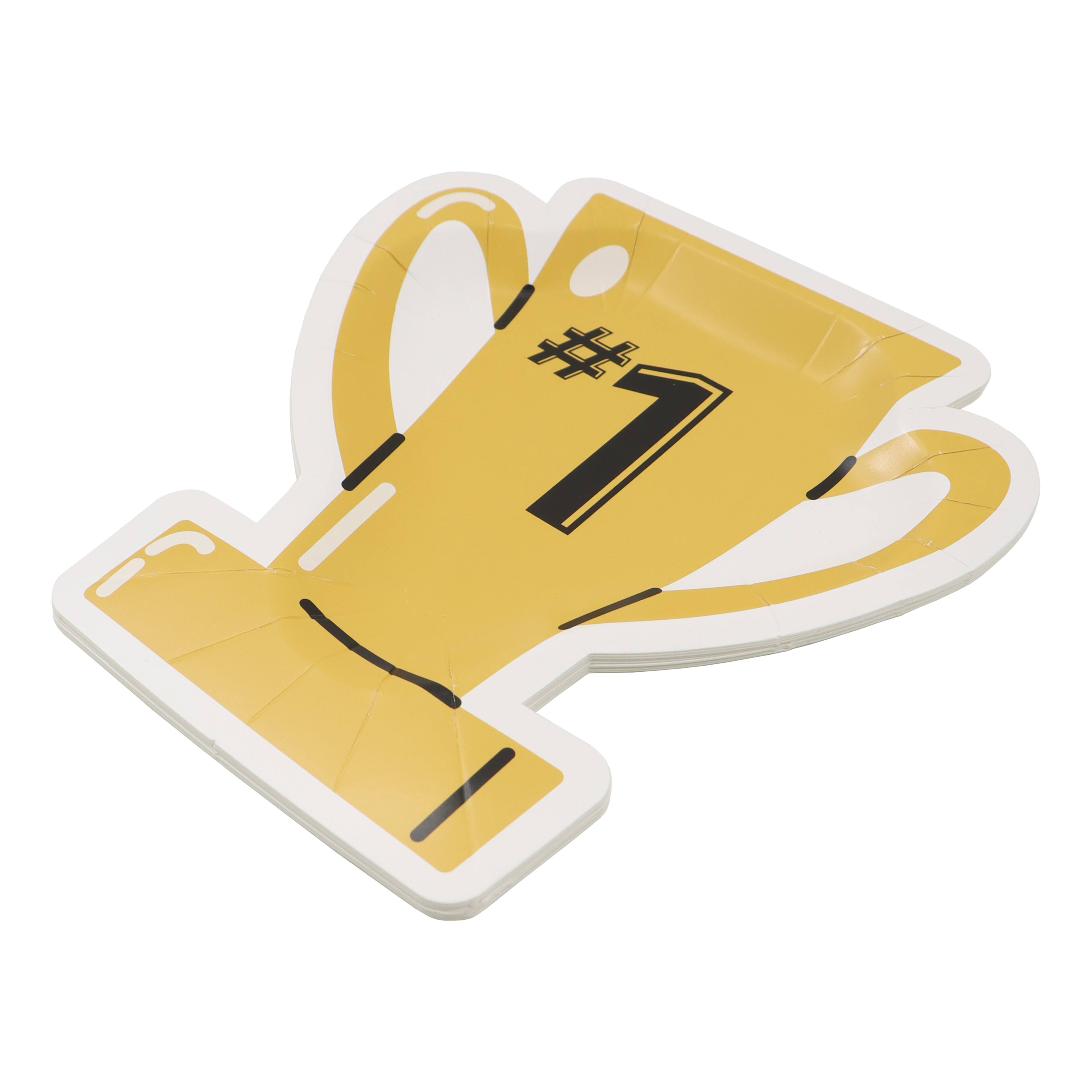 24 Packs: 8 ct. (192 total) 7" Trophy Shaped Snack Plates by Celebrate It™