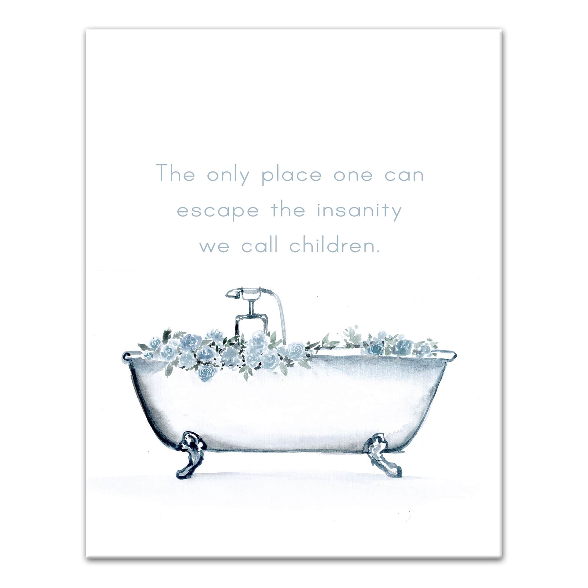 Bathtub Escape 11" x 14" Canvas Wall Art