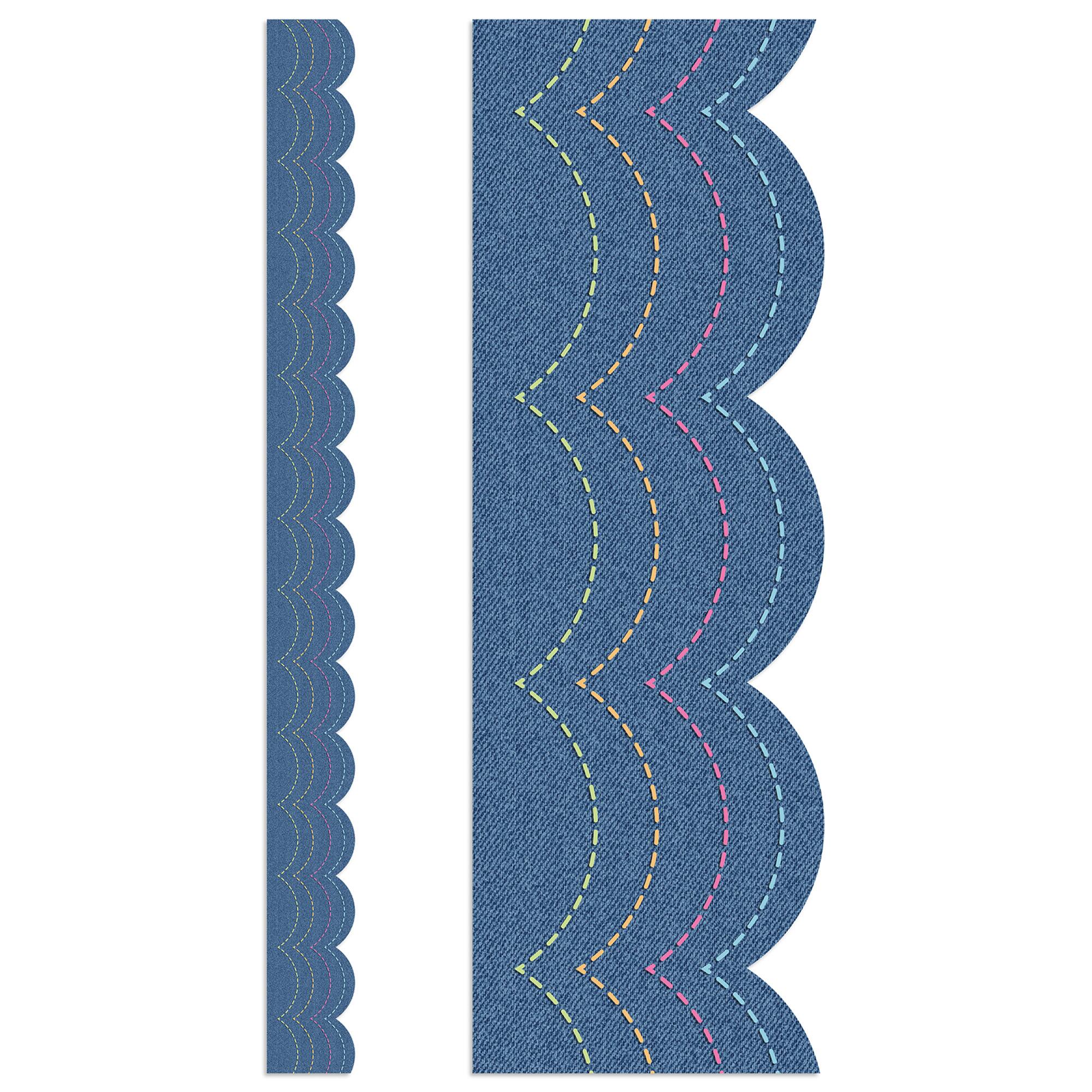 Carson Dellosa® Cool Denim Scalloped Borders Sets, 6ct.