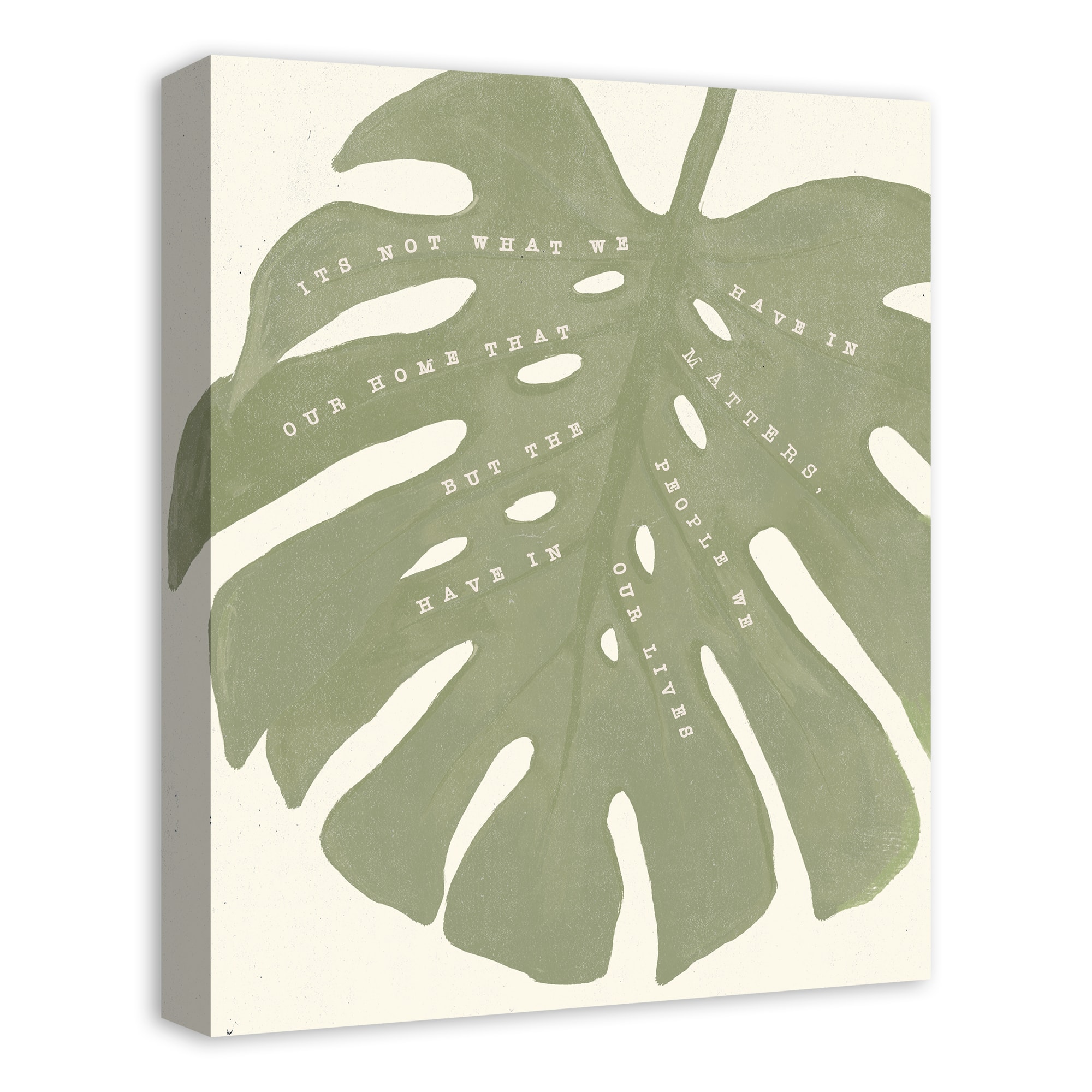 Designs Direct Big Green Monstera Canvas Wall Art