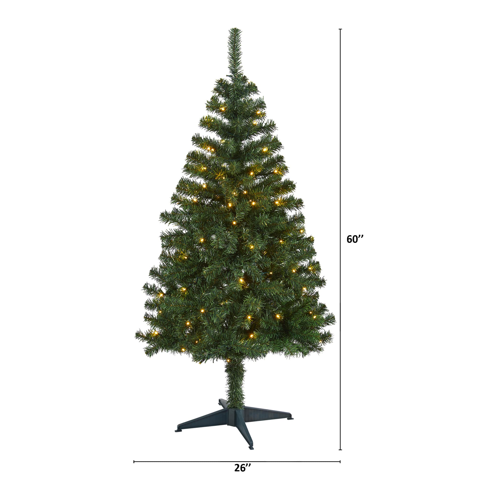 5ft. Pre-Lit Northern Tip Pine Artificial Christmas Tree, Clear LED Lights