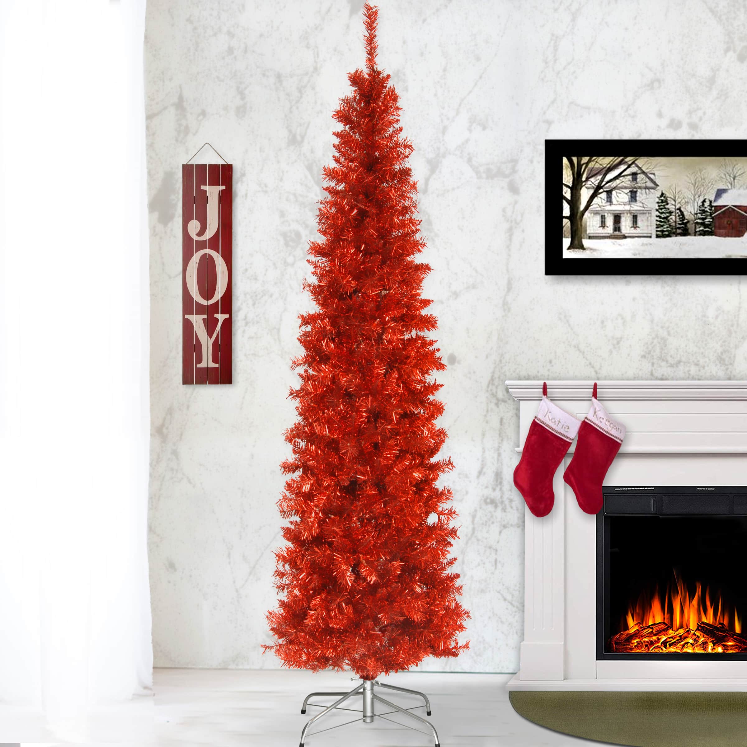 6ft. Unlit Tinsel Artificial Christmas Tree