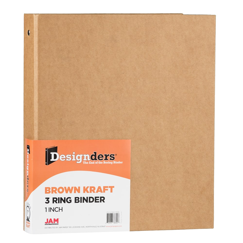 JAM Paper 1" Brown Kraft 3-Ring Binder
