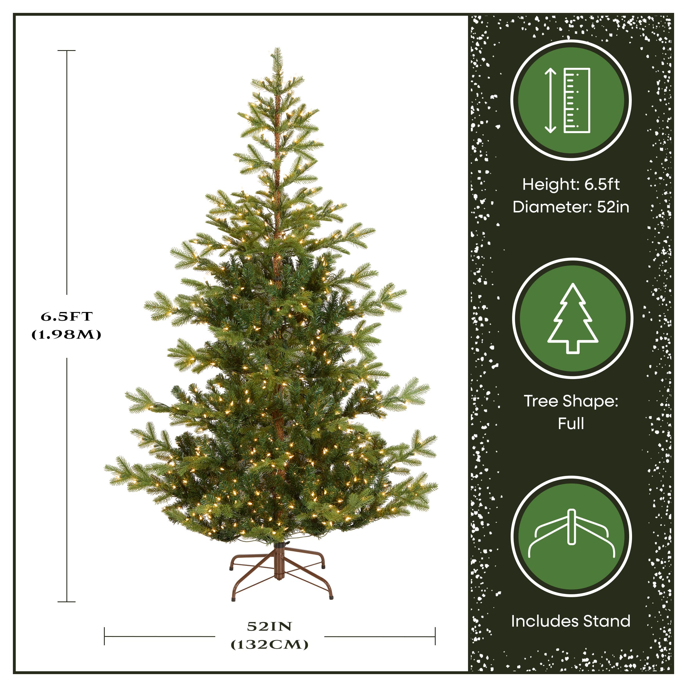 6.5ft. Pre-Lit Feel-Real&#xAE; Norwegian Spruce Artificial Christmas Tree, Clear Lights