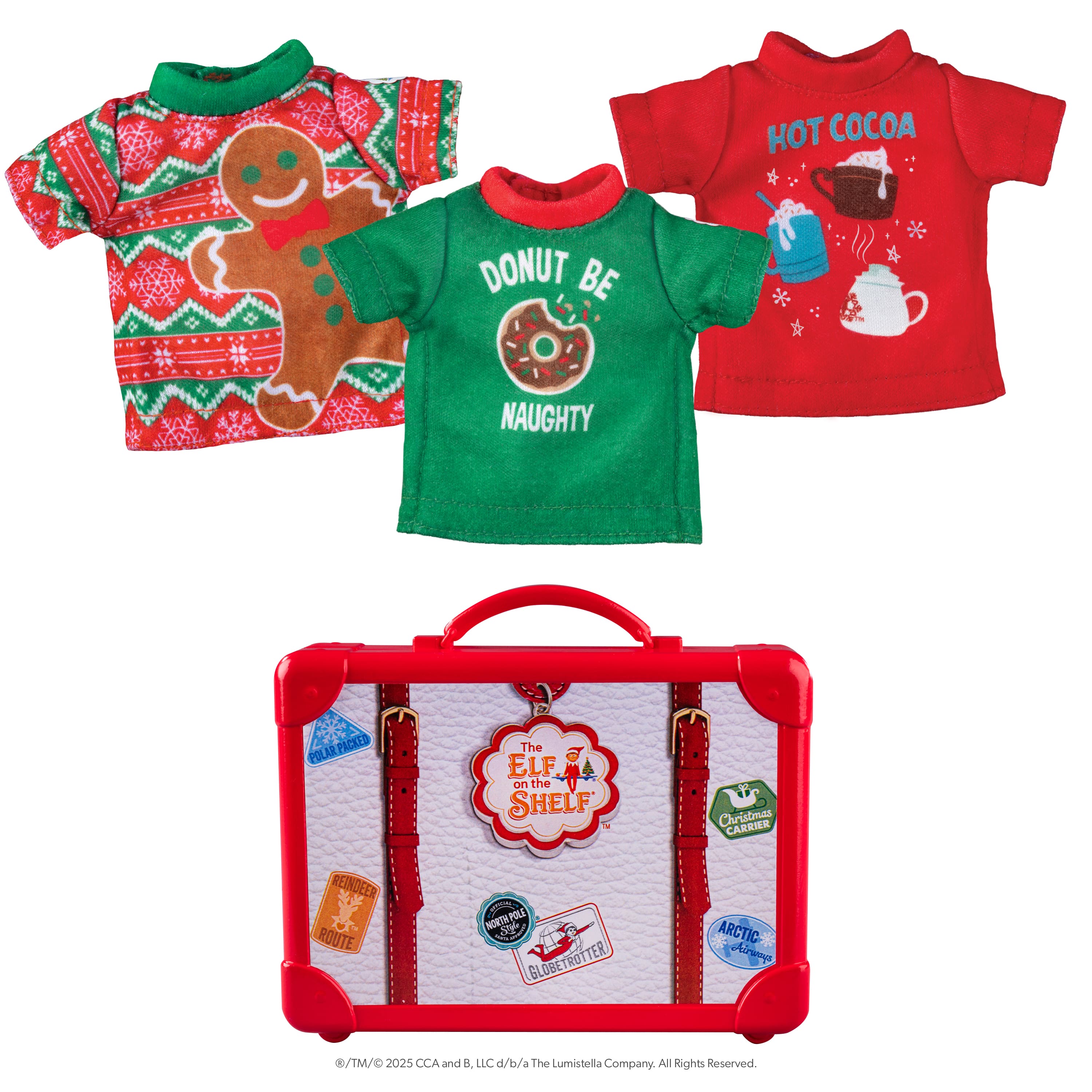 The Elf on the Shelf® Claus Couture Collection® Festive Fun T-Shirt Set