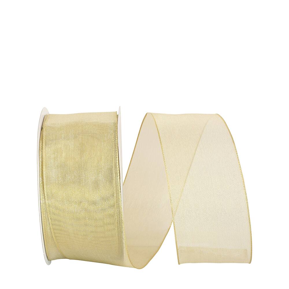 Reliant 50yd. Gold Mesh Metallic Wired Ribbon