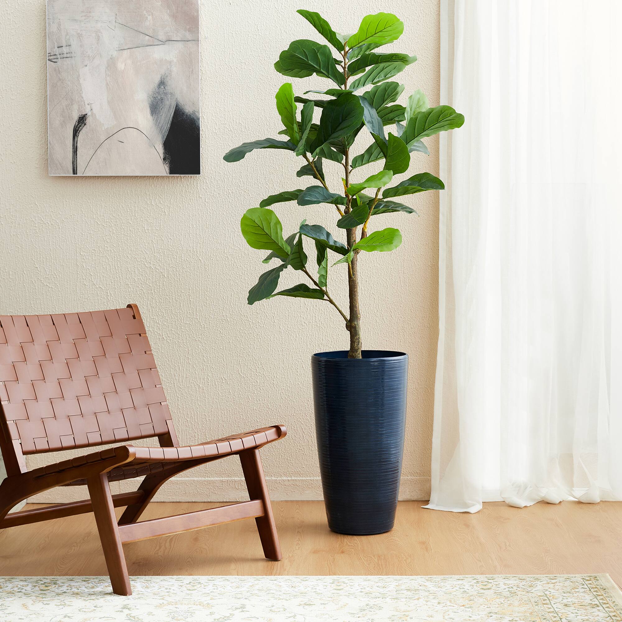 Glitzhome&#xAE; 22.5&#x22; Turquoise Faux Ceramic Textured Planters, 2ct.