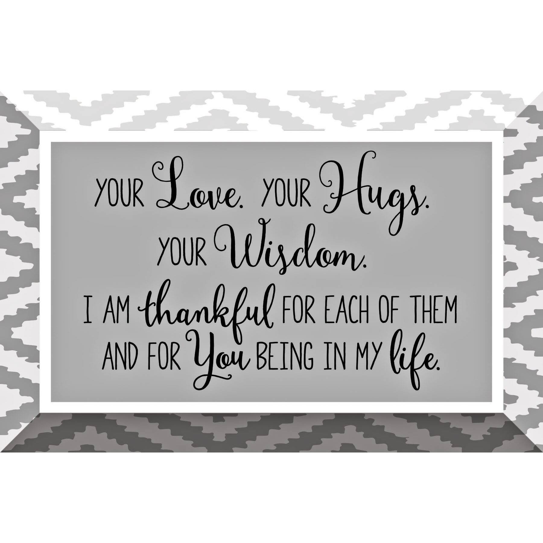 Your Love, Your Hugs Glass Plaque with Easel