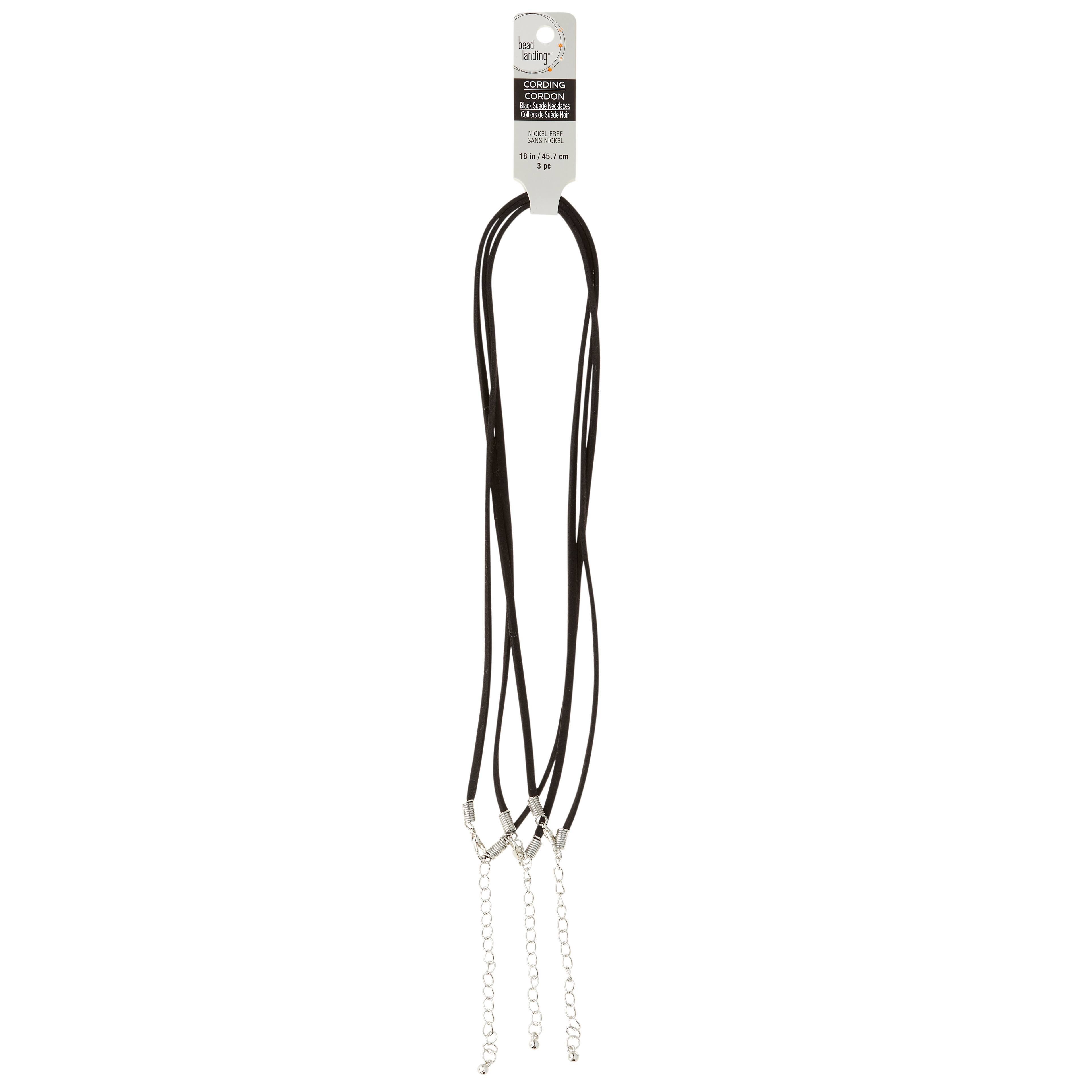 Black Suede Cording Necklace by Bead Landing™