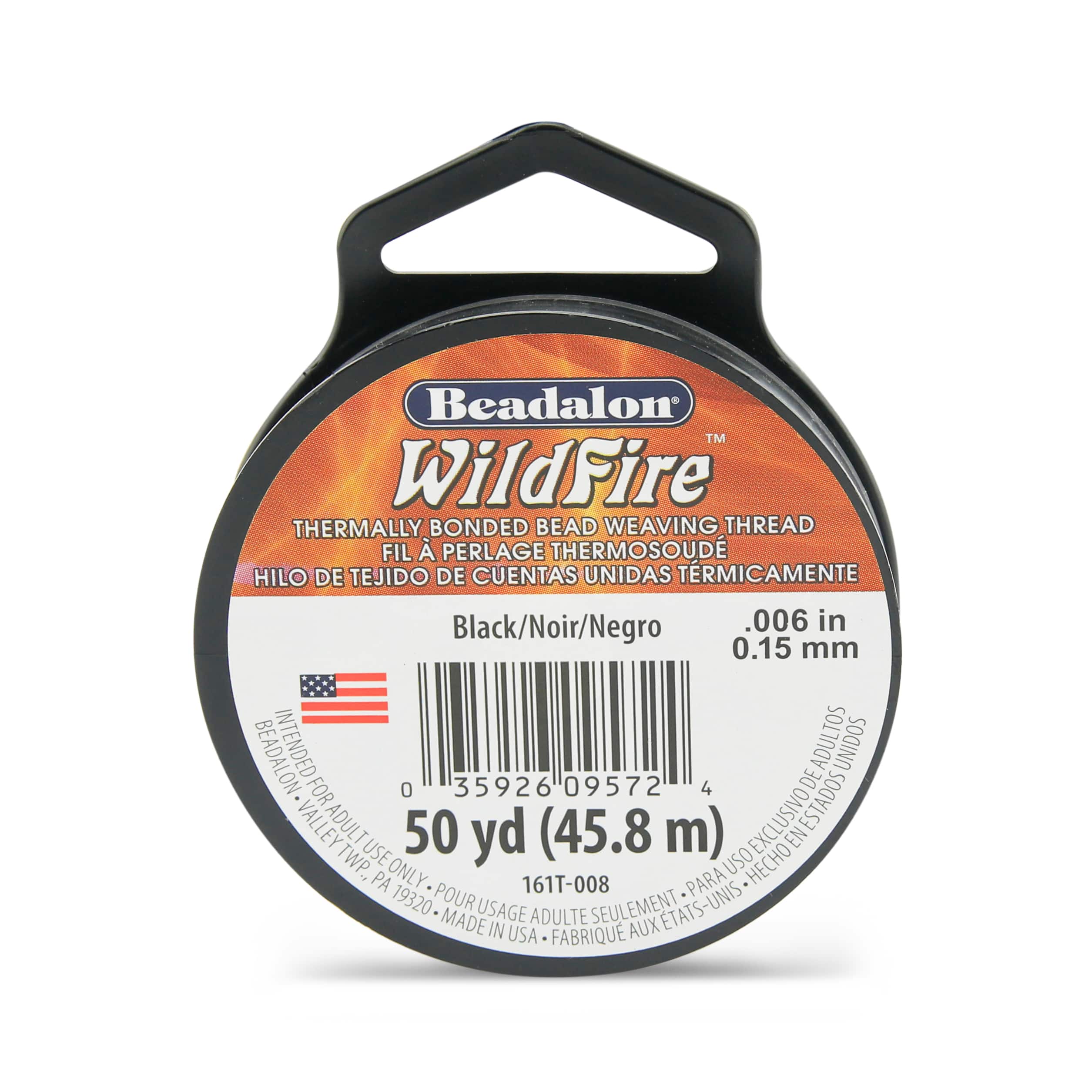Beadalon Wildfire 0.006 Grey, 125 yd Thermally Bonded Thread 