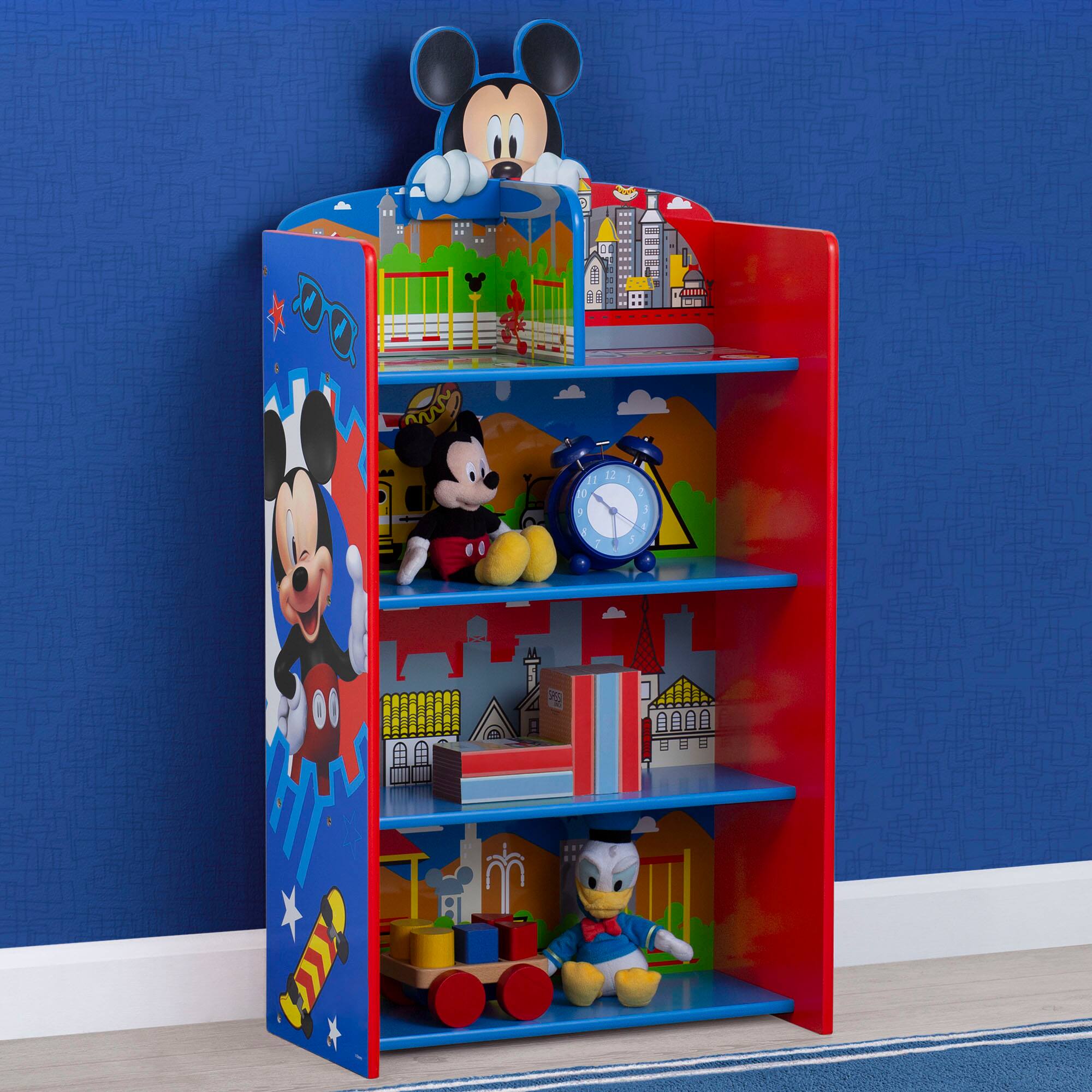Disney® Mickey Mouse Wooden Playhouse 4-Shelf Bookcase