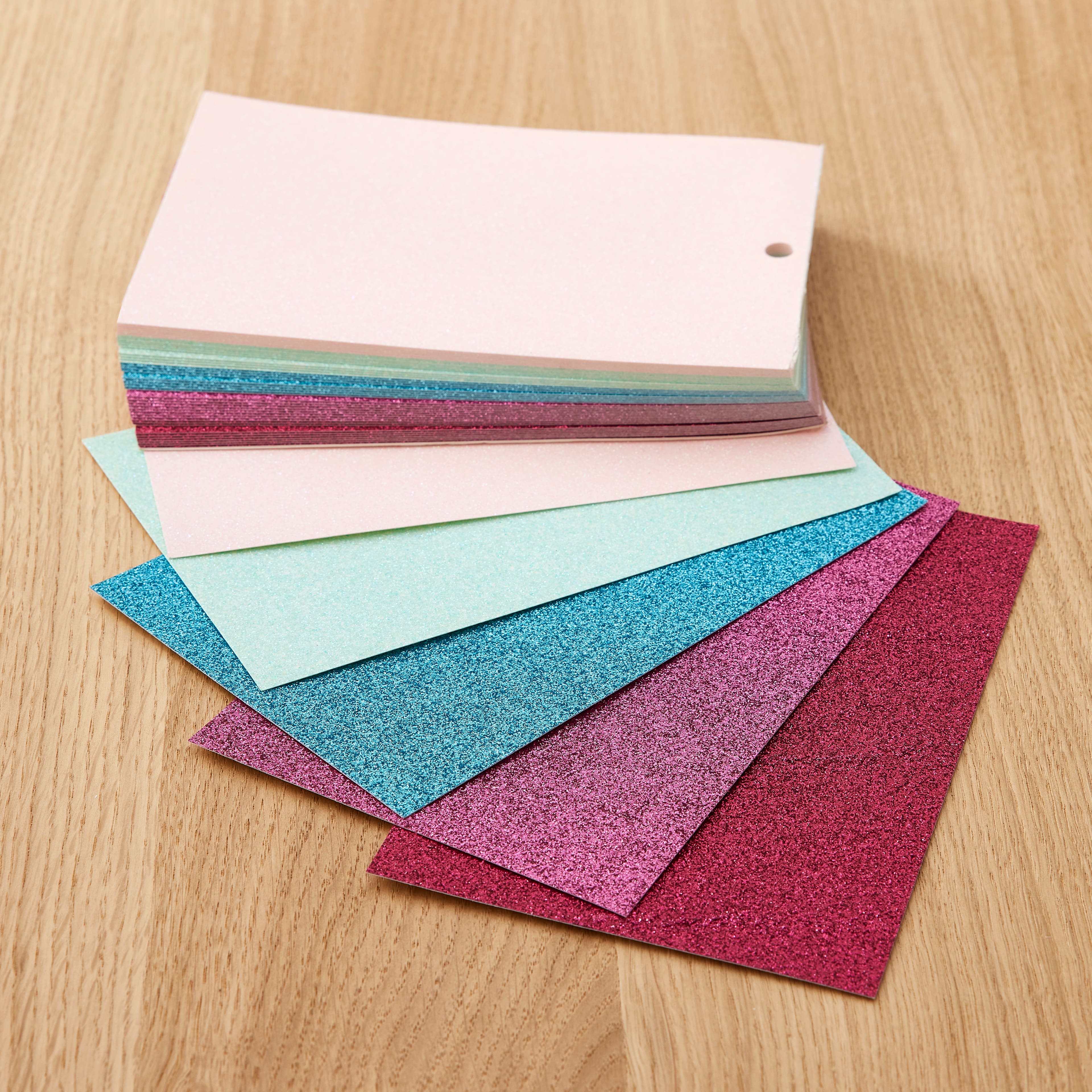 Pinks & Blues Glitter 4.5" x 7" Cardstock Paper by Recollections™, 48 Sheets