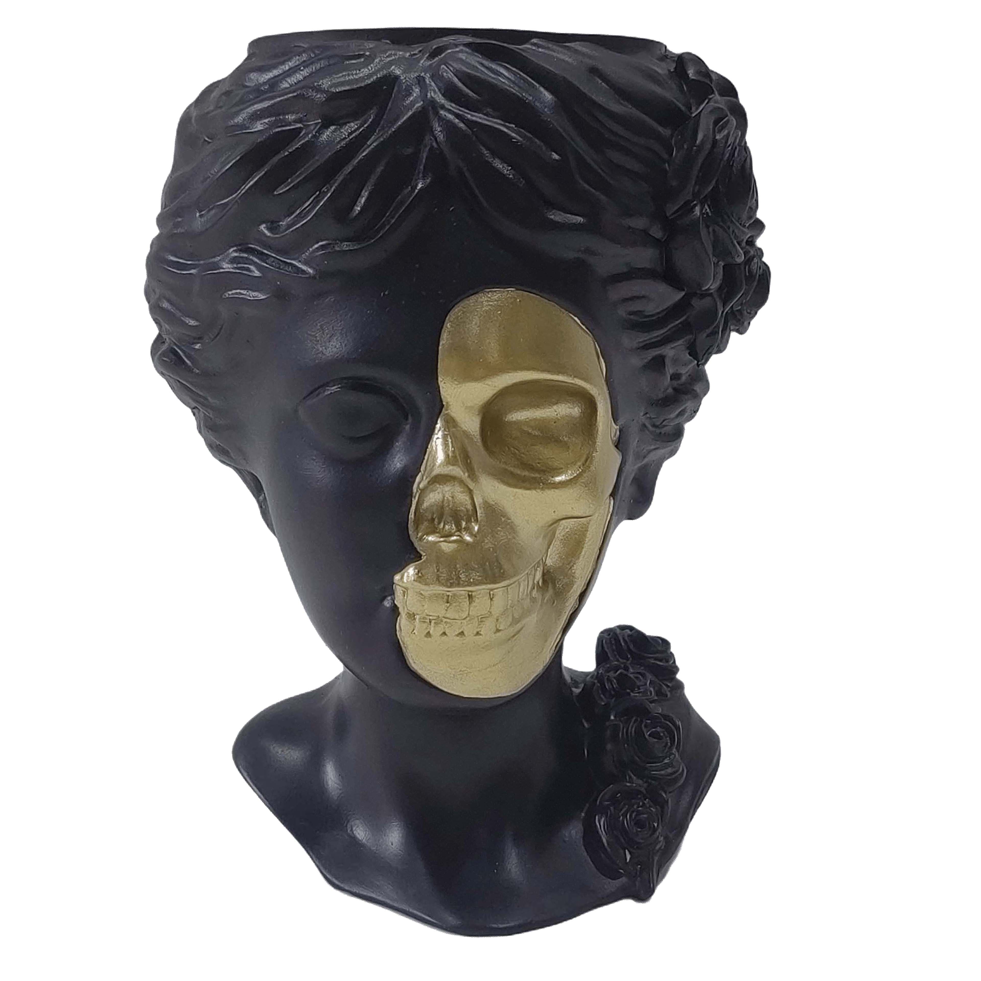 7.5" Golden Skull Mask Candle Holder by Ashland®