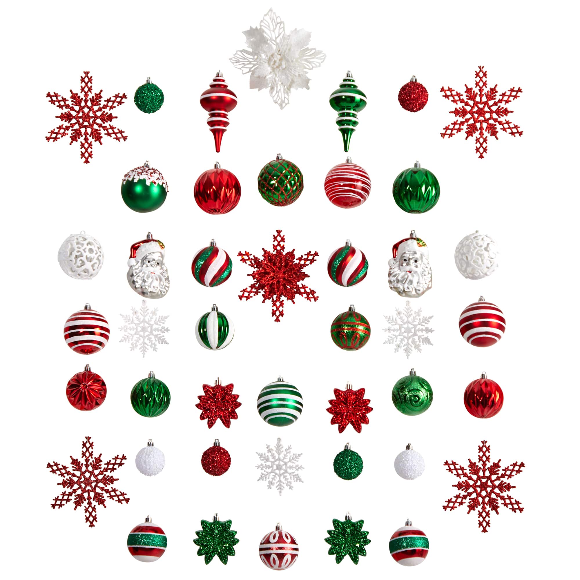 70ct. Holiday Deluxe Shatterproof Christmas Tree Ornament Box Set