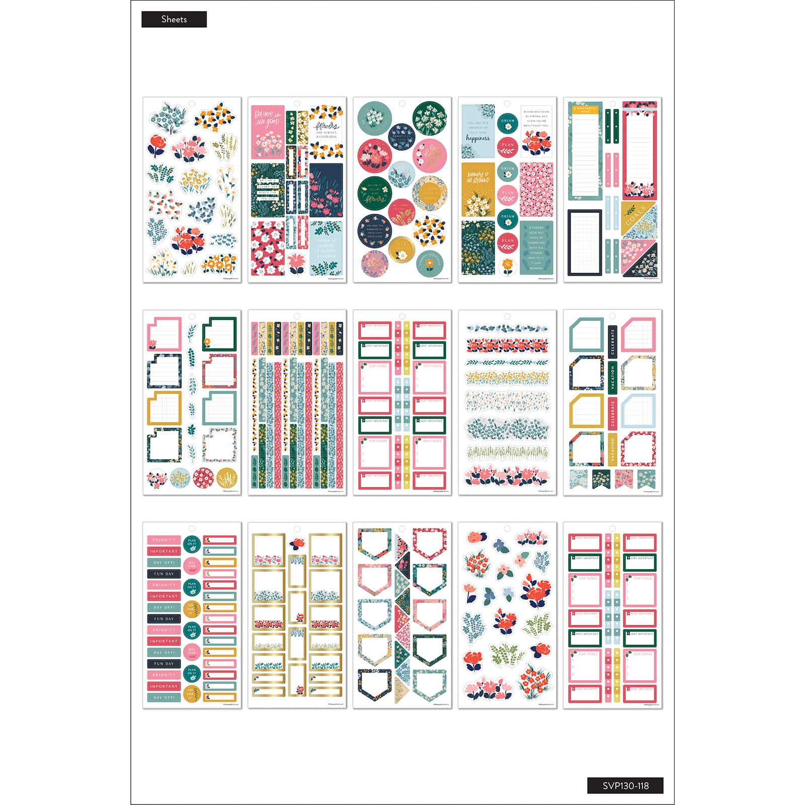 The Happy Planner® Teeny Florals Sticker Book
