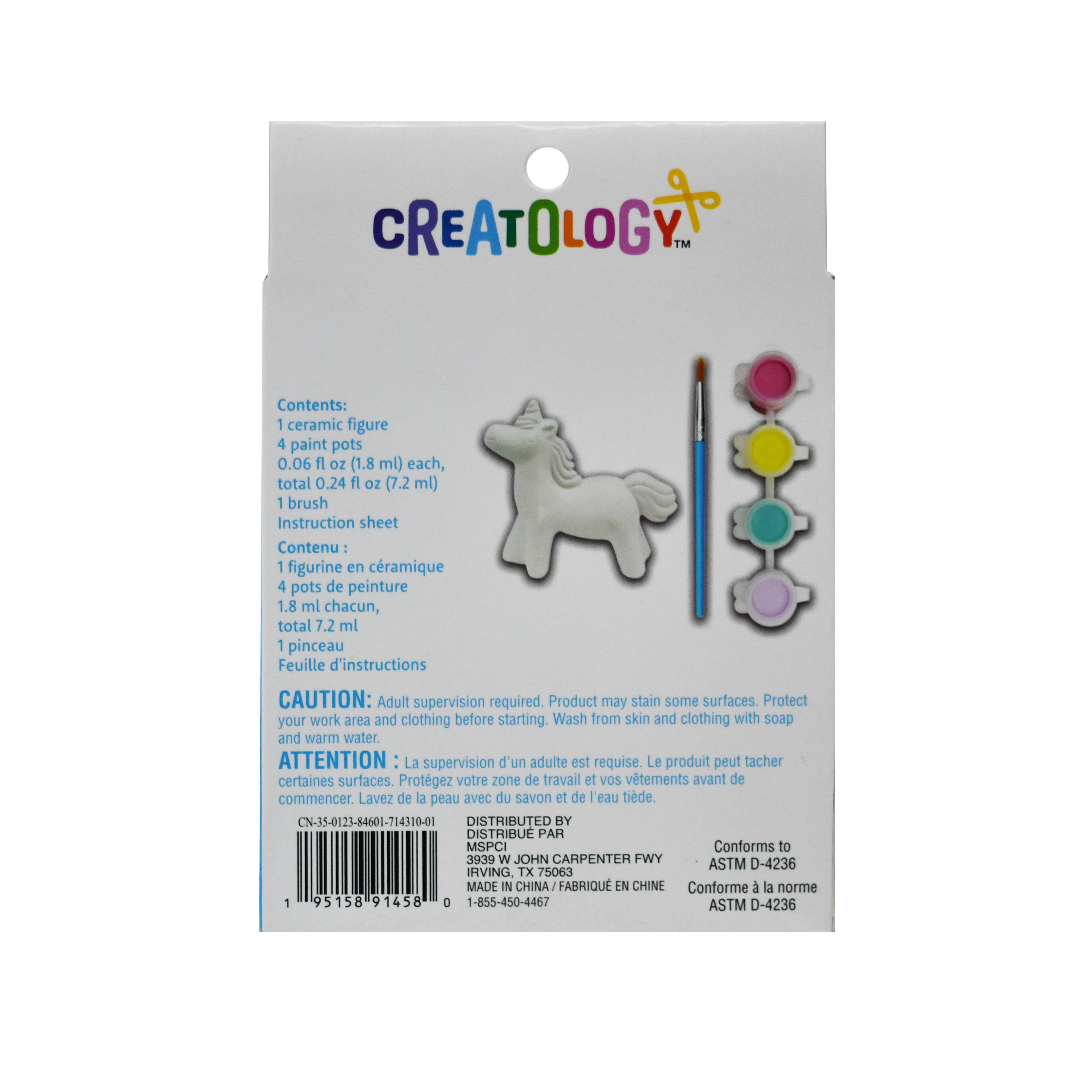 12 Pack: Color Your Own 3D Ceramic Unicorn Kit by Creatology&#x2122;