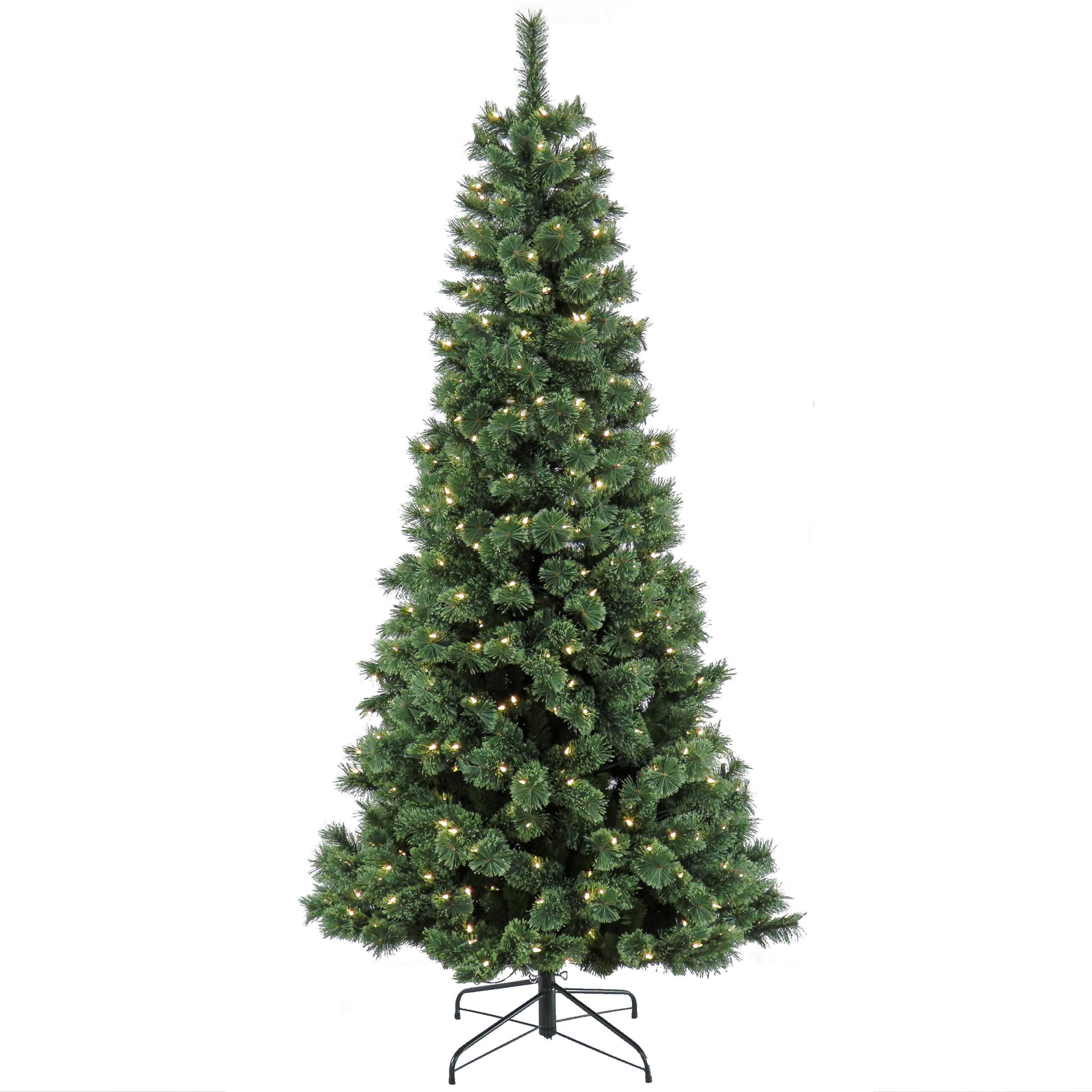 7.5ft. Pre-Lit Pilchuck Pine Artificial Christmas Tree, Warm White LED Lights