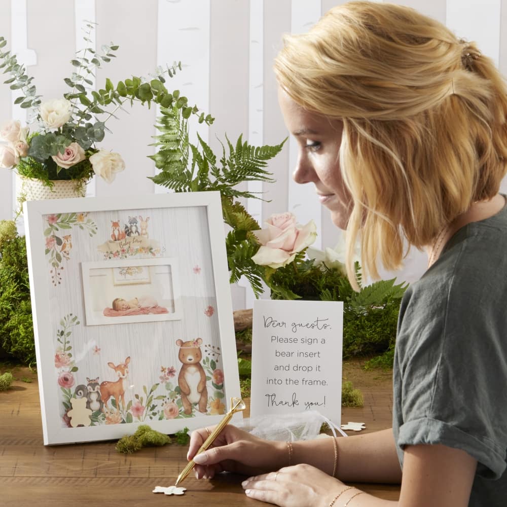 Kate Aspen® Pink Woodland Baby Shower Guest Book Alternative
