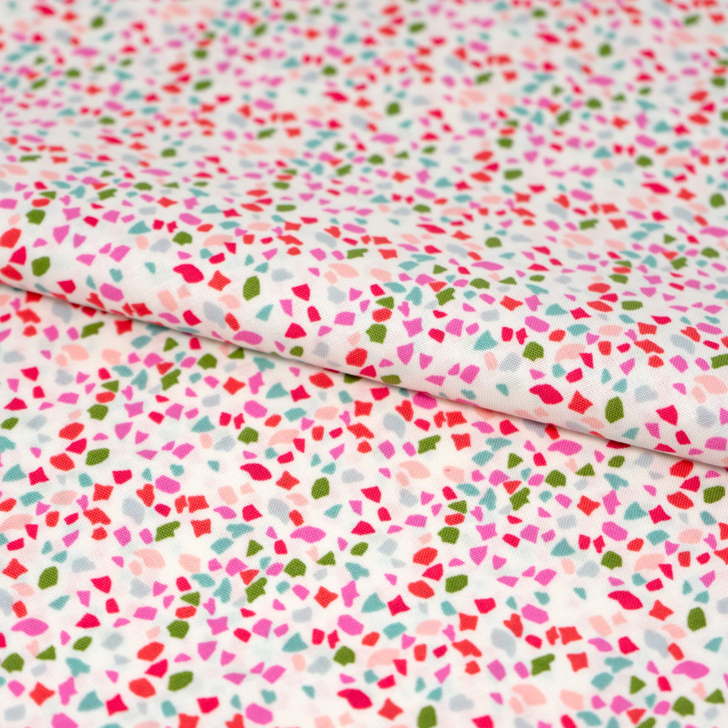 SINGER Pink Party Confetti Cotton Fabric