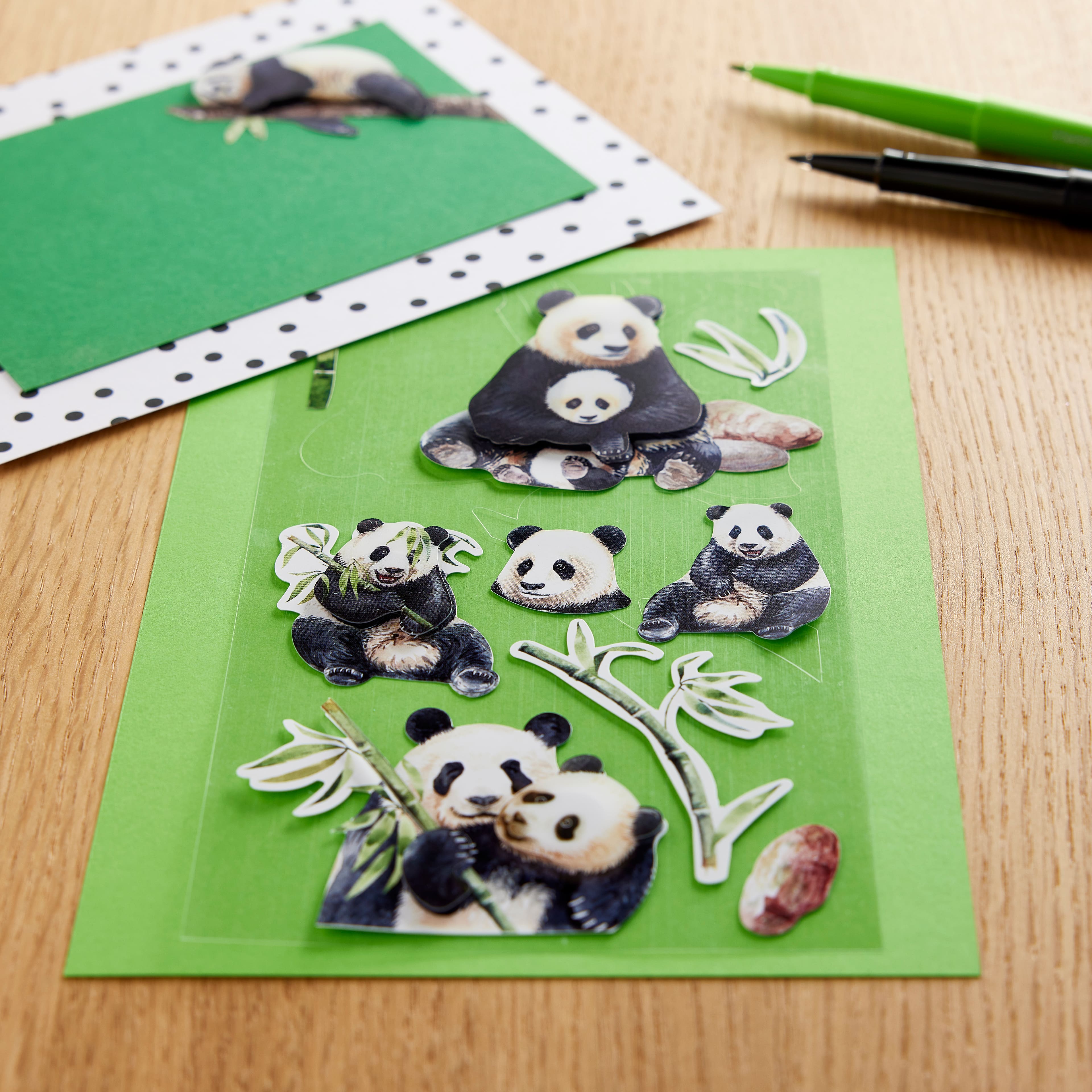 12 Pack: Pandas Dimensional Stickers by Recollections™