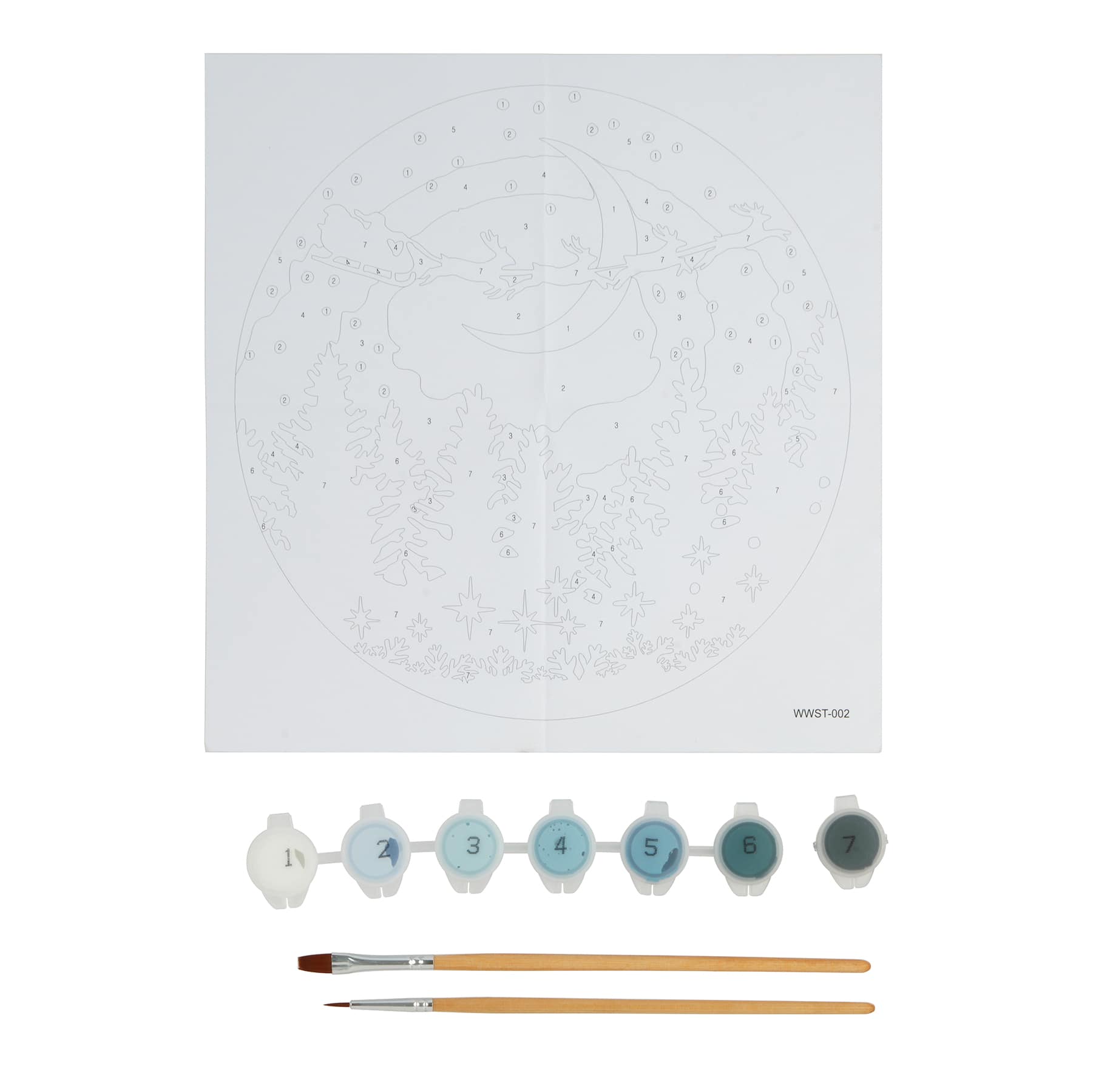 Night Sky Paint-by-Number Round Plywood Surface Kit by Artist&#x27;s Loft&#xAE;