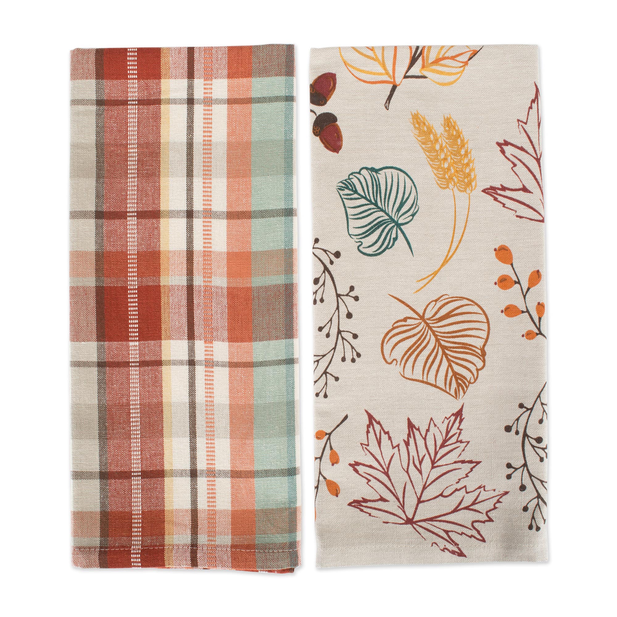 DII&#xAE; Assorted Autumn Leaves Dishtowel Set