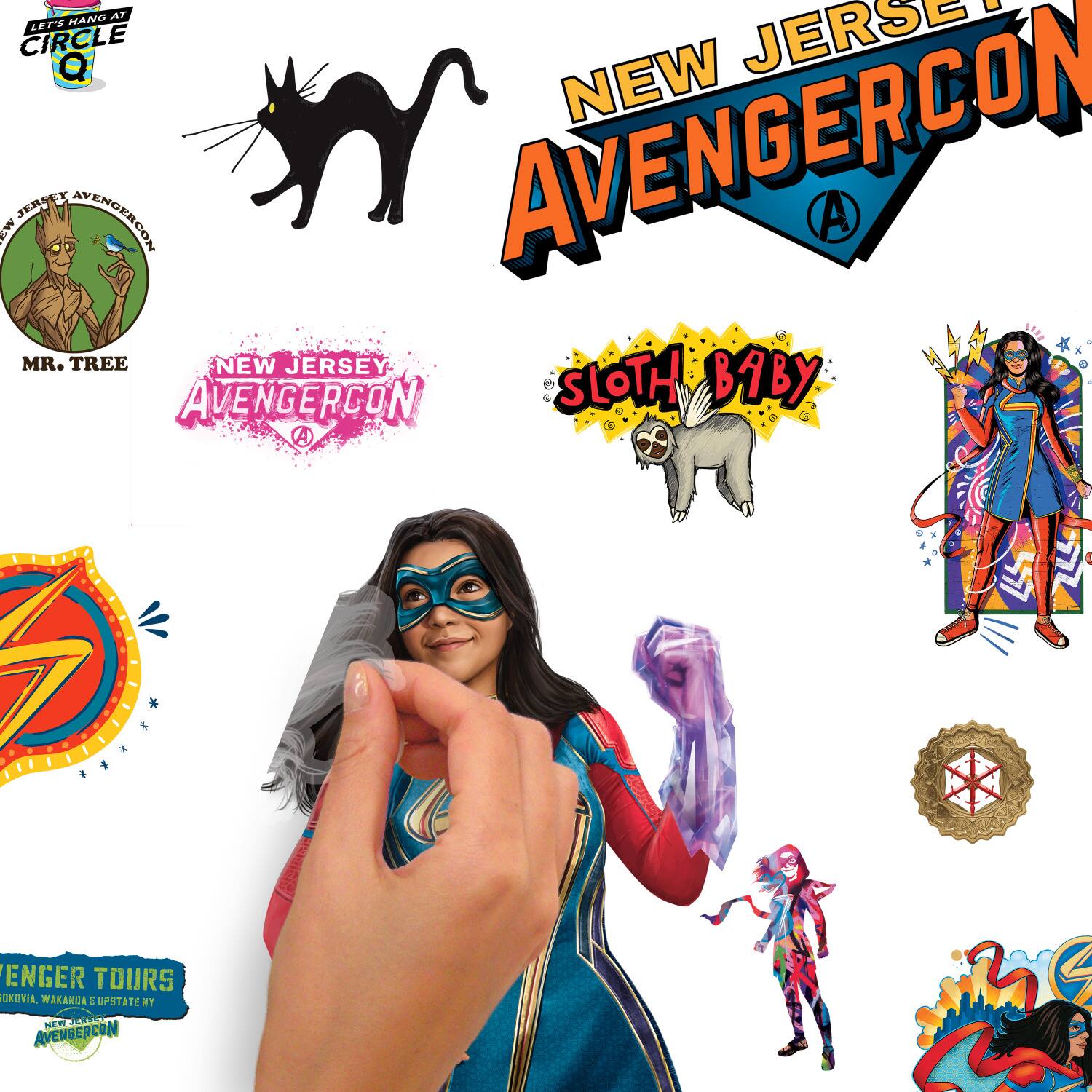 RoomMates Ms. Marvel Peel &#x26; Stick Wall Decals