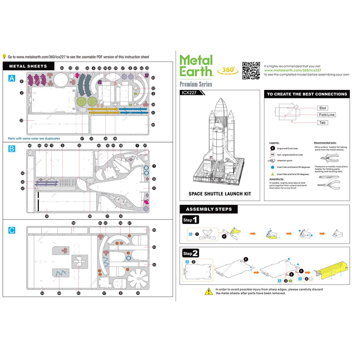 Metal Earth&#xAE; Premium Series Space Shuttle Launch Steel Model Kit