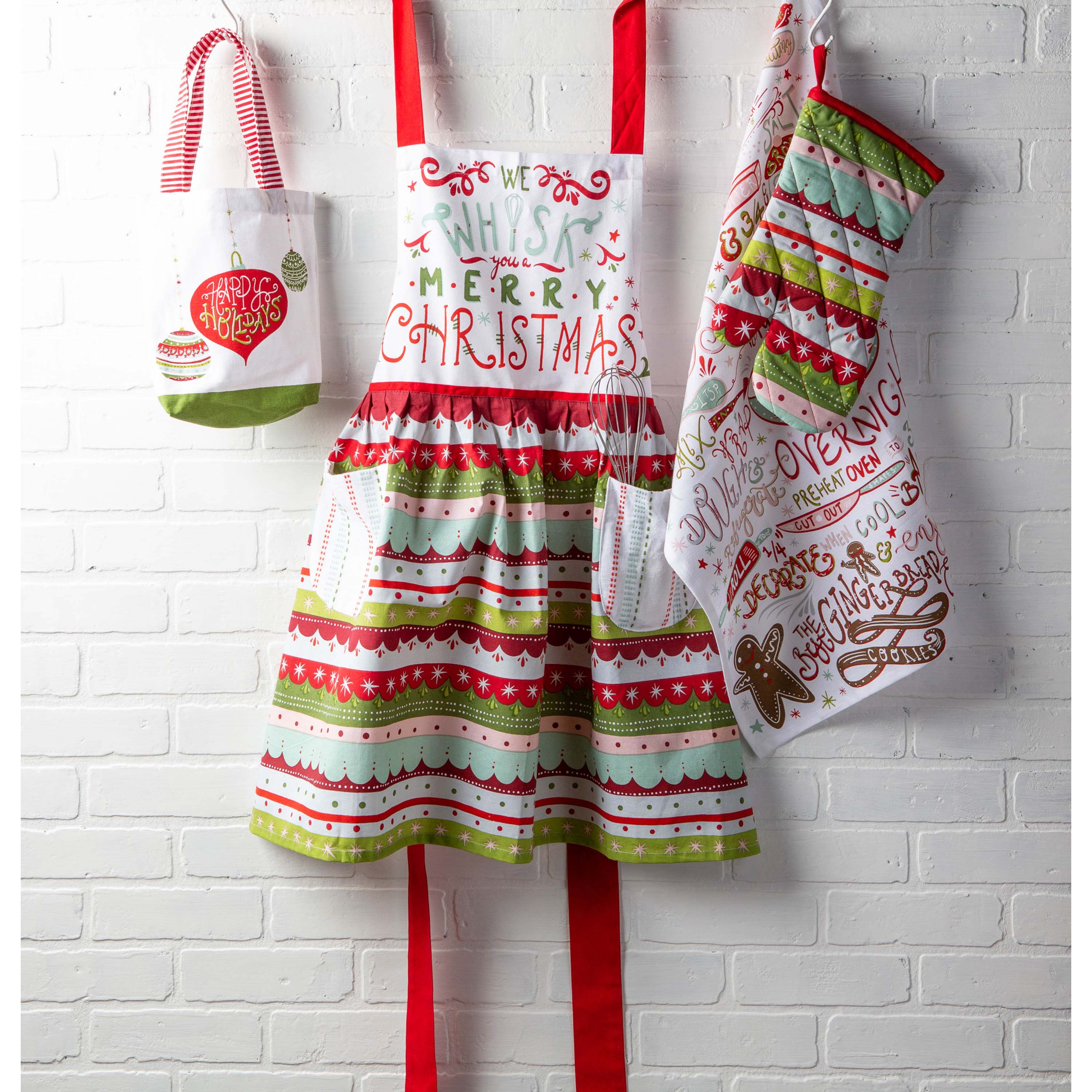 DII&#xAE; Whisk Merry Christmas Skirt Apron