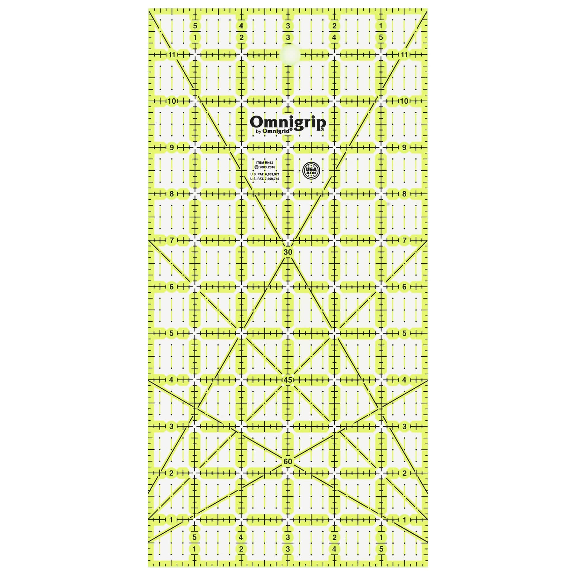Omnigrip® by Omnigrid® 6" x 12" Non-Slip Rectangle Quilting Ruler