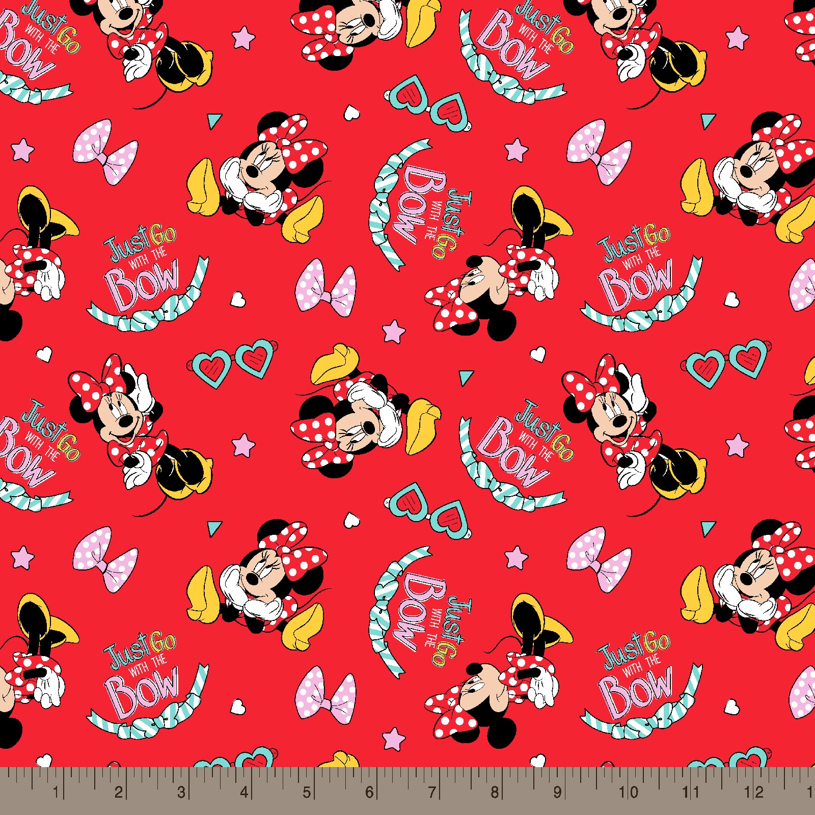 Disney® Minnie Mouse Red Go With The Bow Knit Fabric