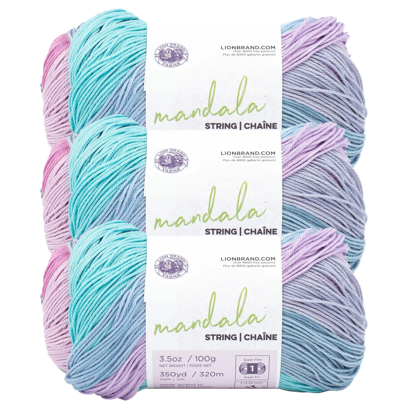 3 Pack Lion Brand® Mandala String Yarn, Color: Harmony | Michaels