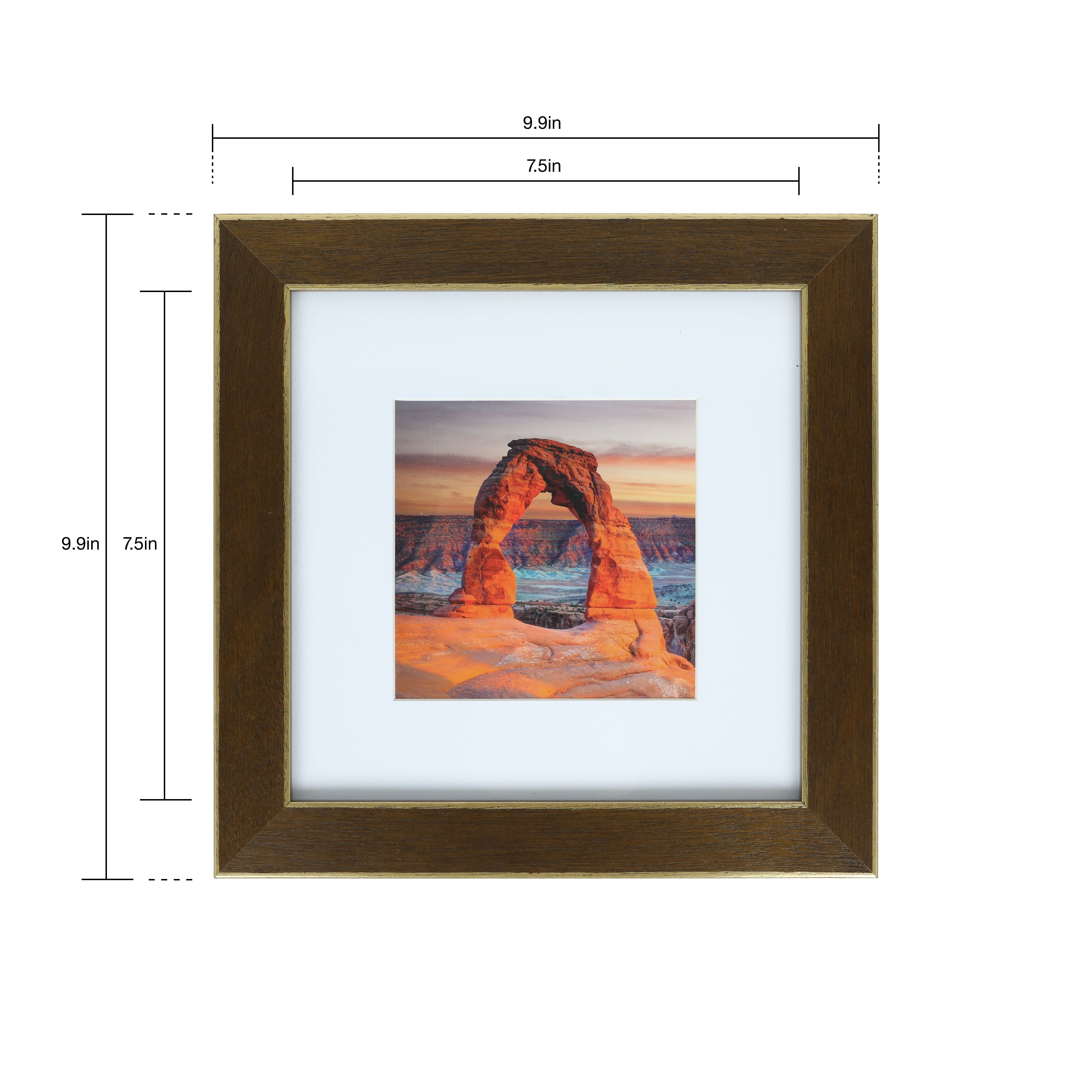 6 Pack: Gallery&#x2122; Walnut &#x26; Gold Trim Frame with Mat by Studio D&#xE9;cor&#xAE;