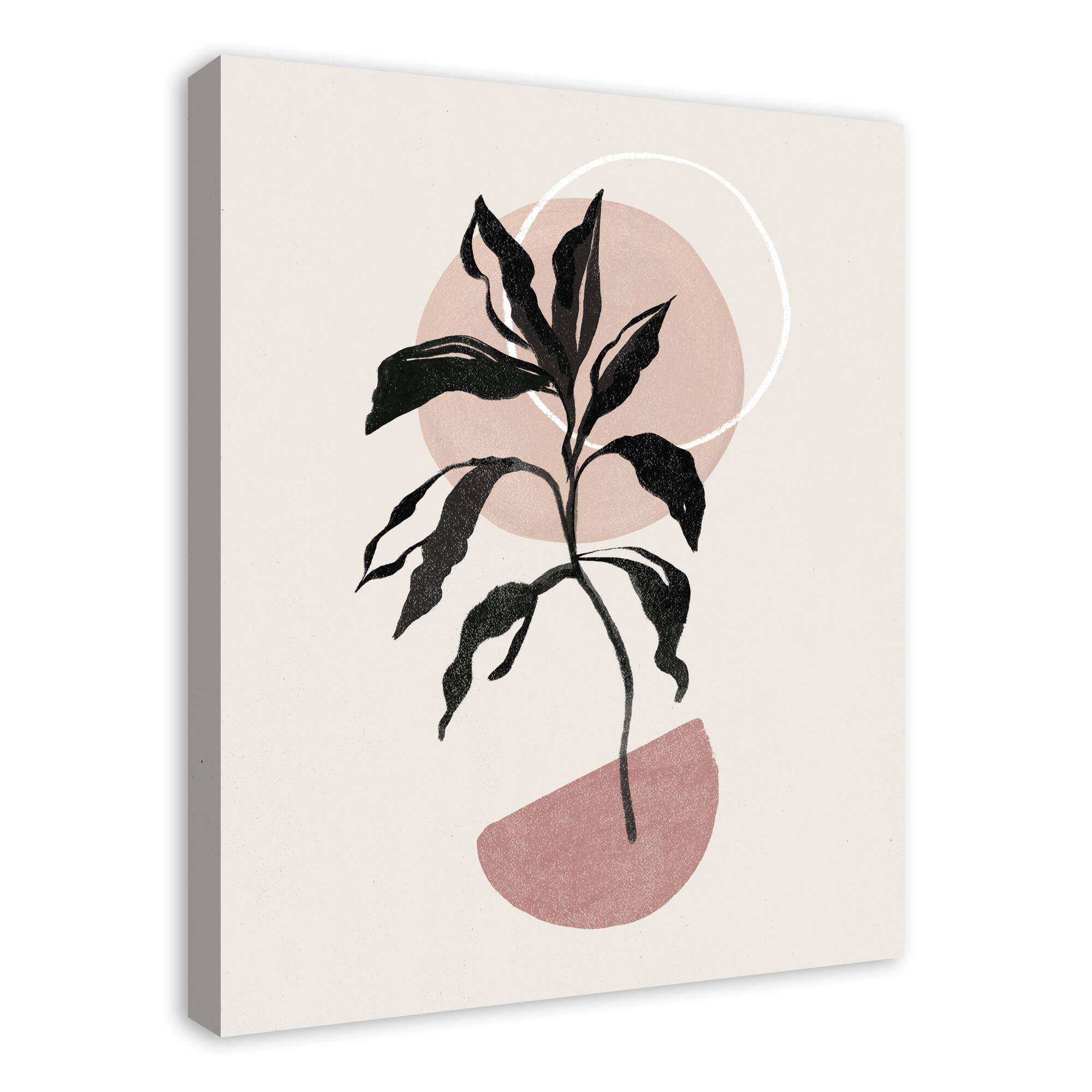 Abstract Boho BoBrownical 24" x 30" Canvas Wall Art